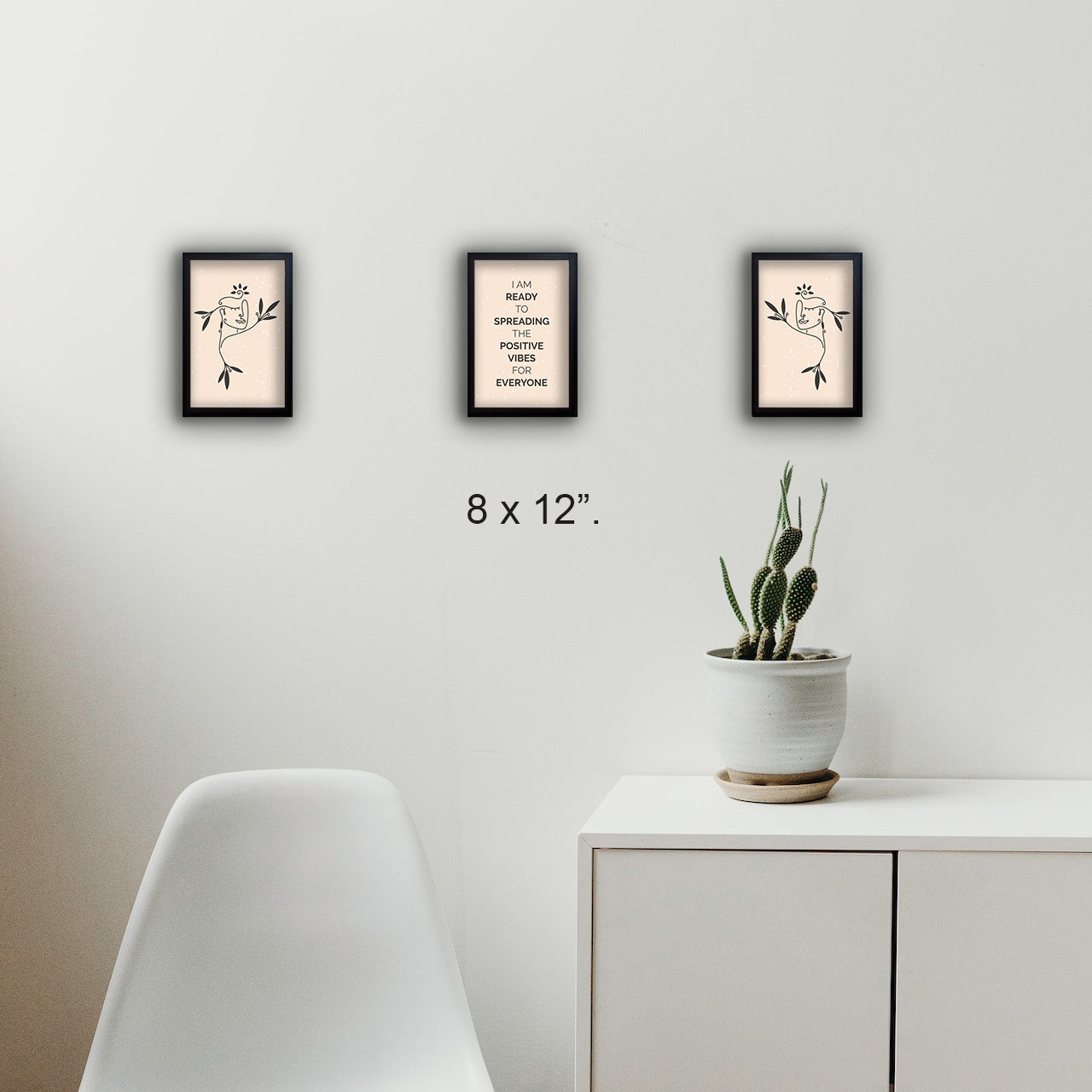 Framed Art For Home Decoration Set of 3 frames