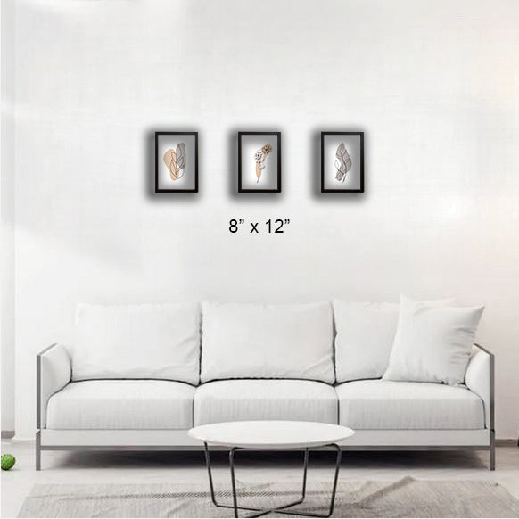 3 Pcs Beautiful Aesethetic Photo Frames