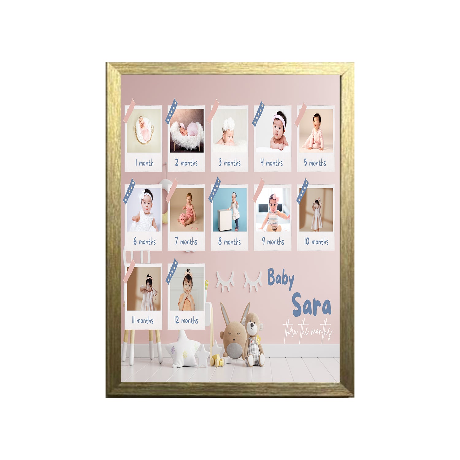 Baby Calender Design Photo Frame 1 Pc ( photo and text is Customizable ) - 0