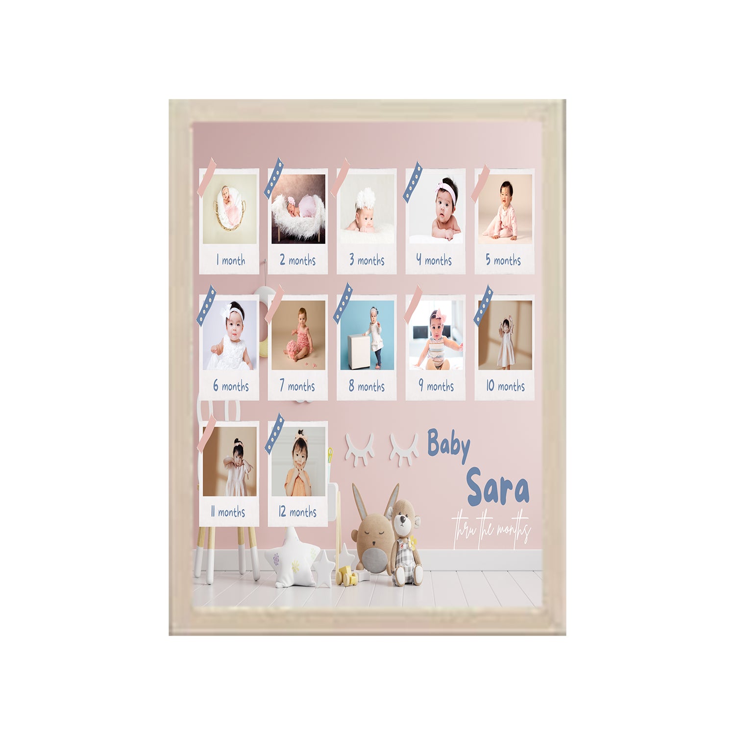 Buy white Baby Calender Design Photo Frame 1 Pc ( photo and text is Customizable )