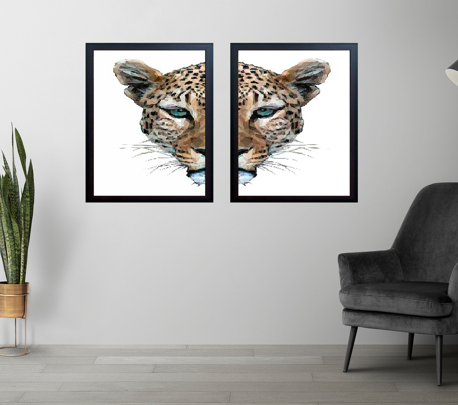 2 PCS Abstract Tiger t Photo frame