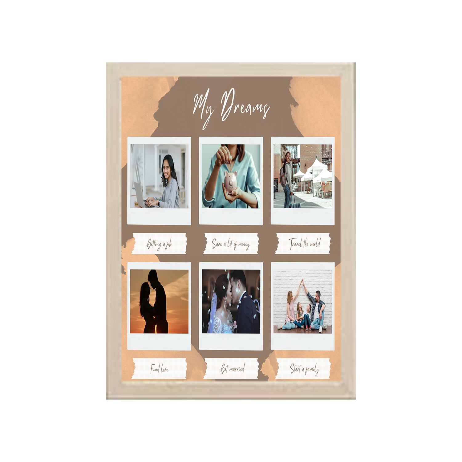 My Dream Design Photo Frame 1 Pc ( photo and text is Customizable )