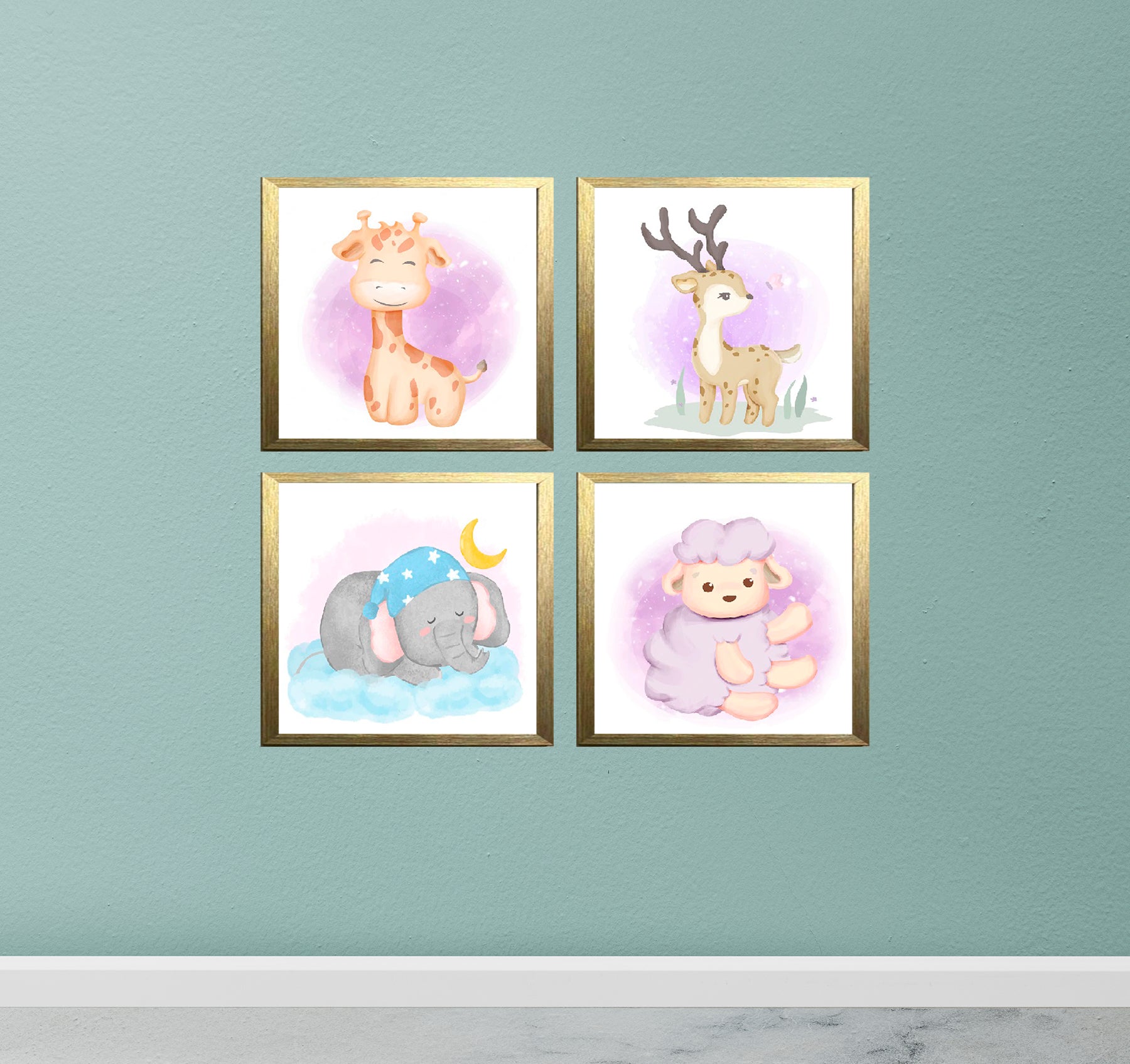 Pack of 4 Kids Nursery Picture Frames - 0