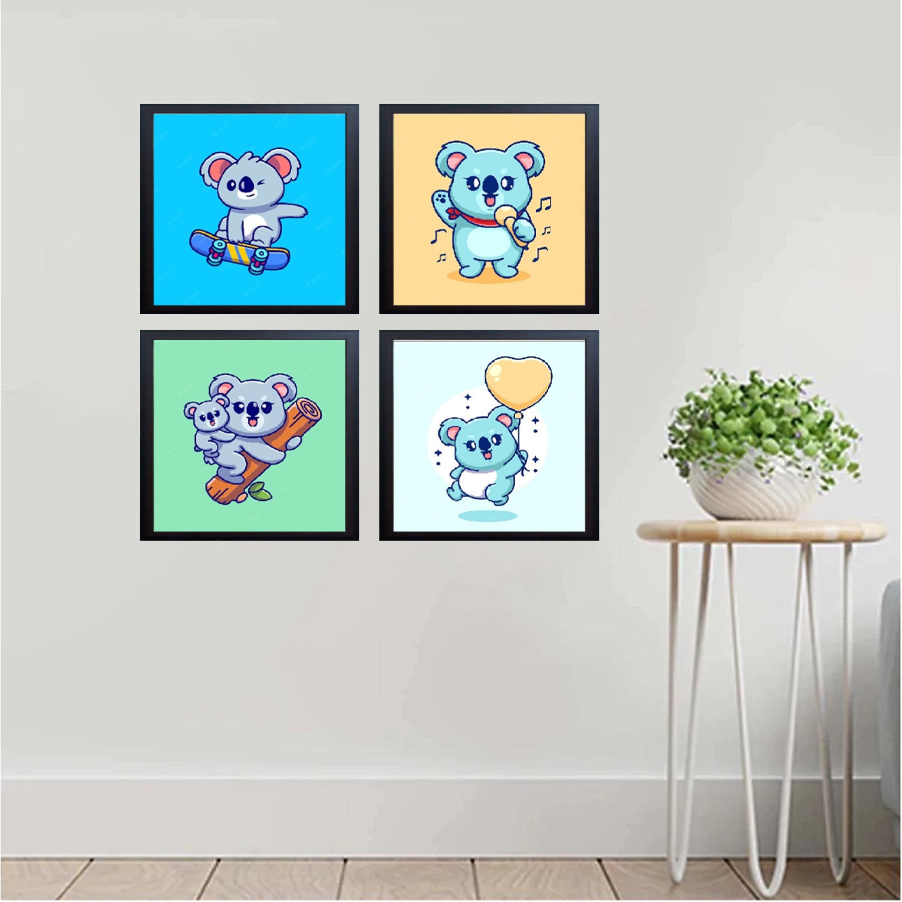 Buy black Pack of 4 Kids Nursery Picture Frames