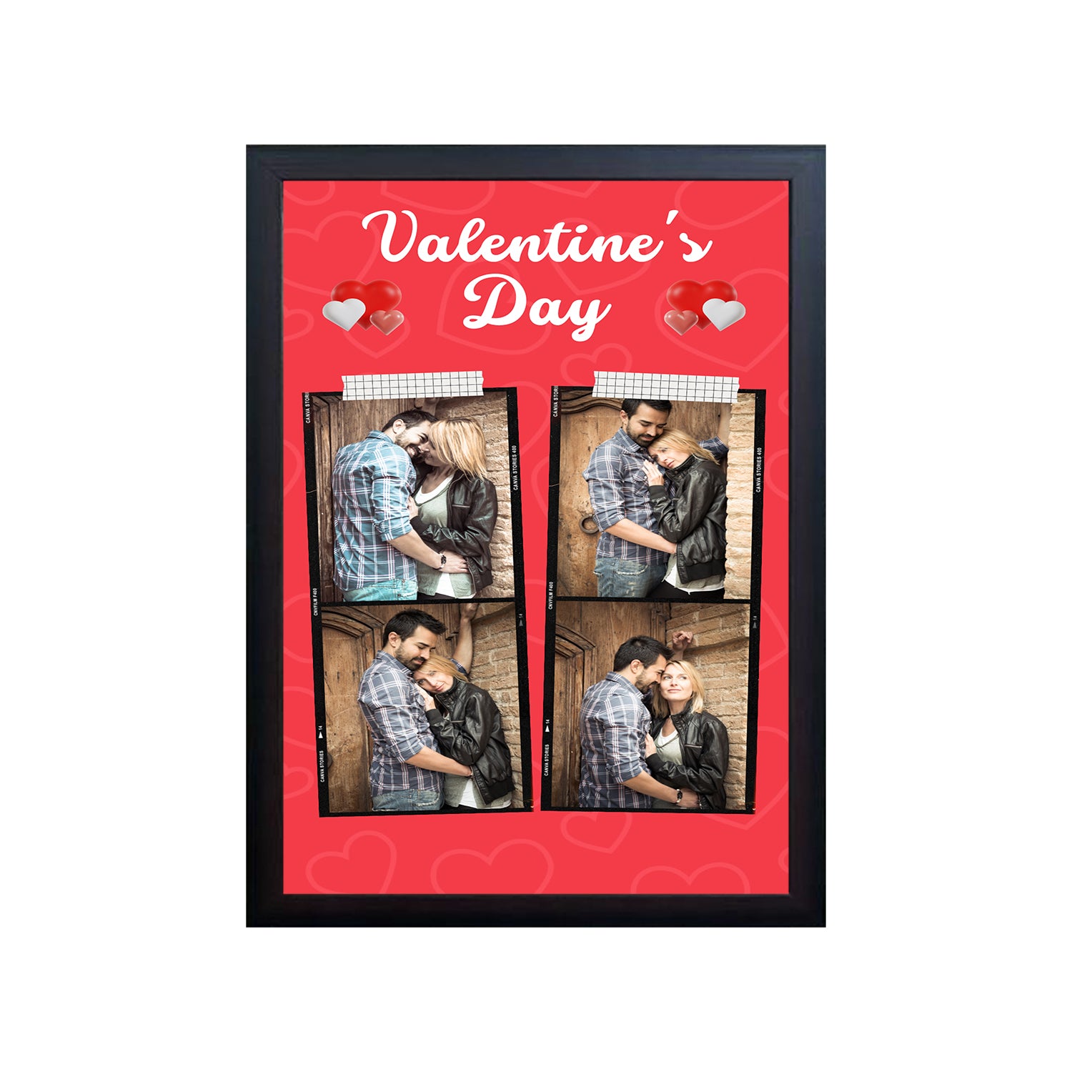 Valentines Day Design Photo Frame 1 Pc ( photo and text is Customizable )