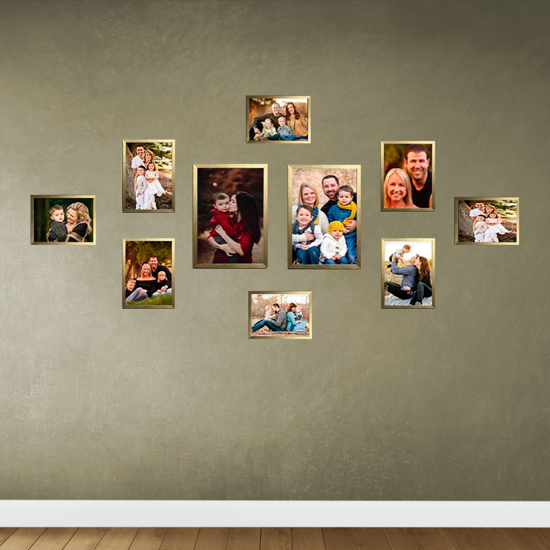 Collage Wall Photo Frame Set of 10 for Home Decor (2 Units of 10 X 14", 4 Units of 8x10", 4 Unit of 6×8 inches)