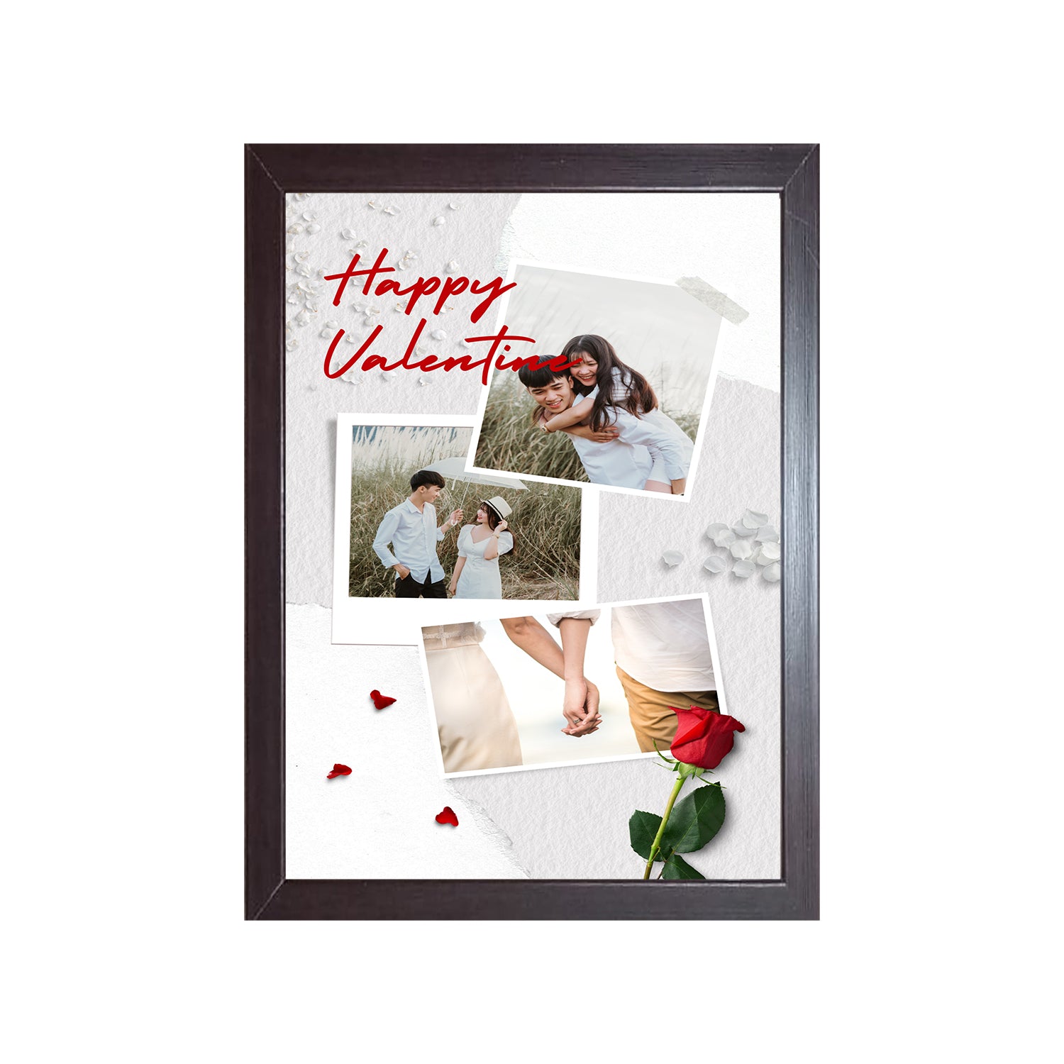 Buy brown Valentines Day Design Photo Frame 1 Pc ( photo and text is Customizable )