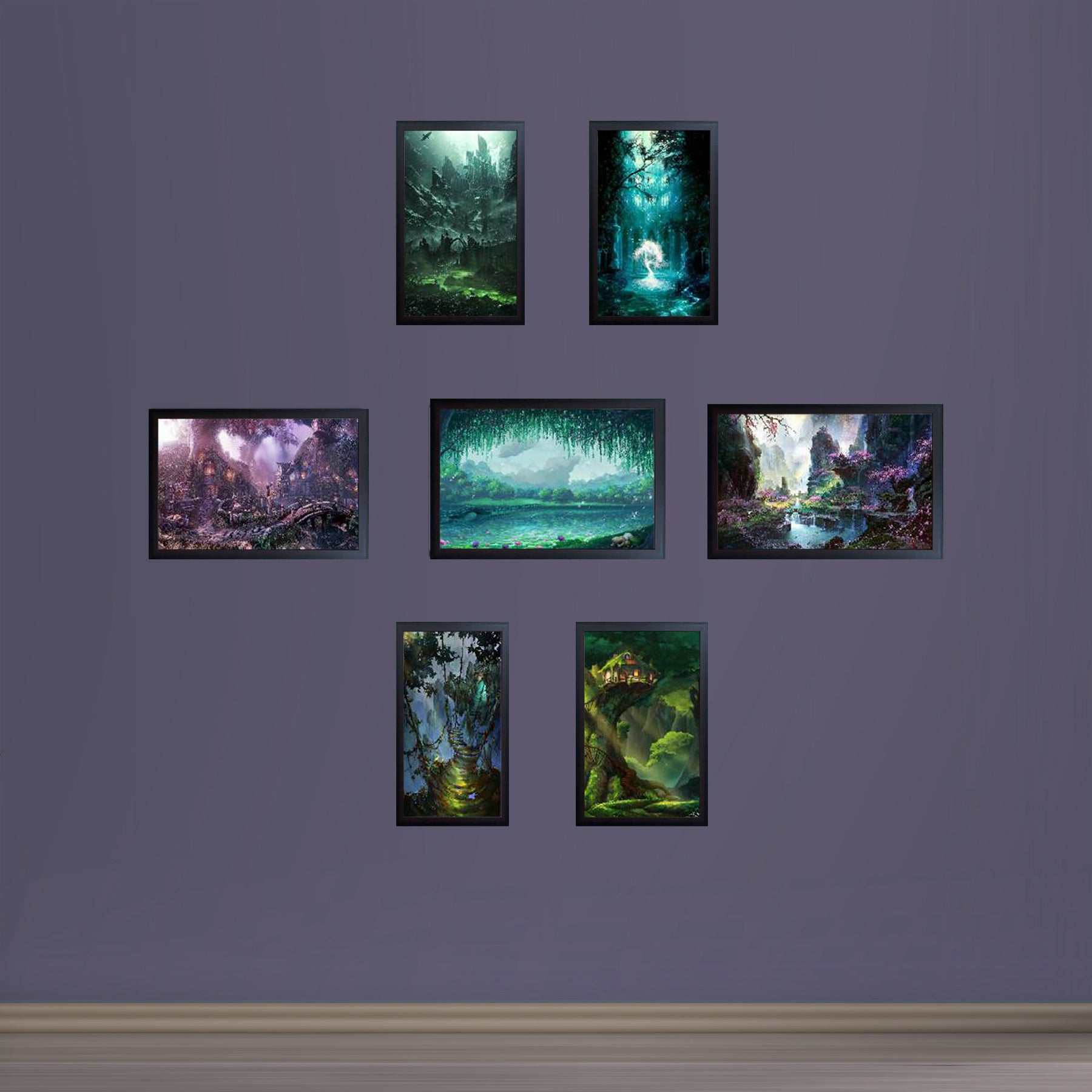 7 PCS Abstract Art Picture Frames set