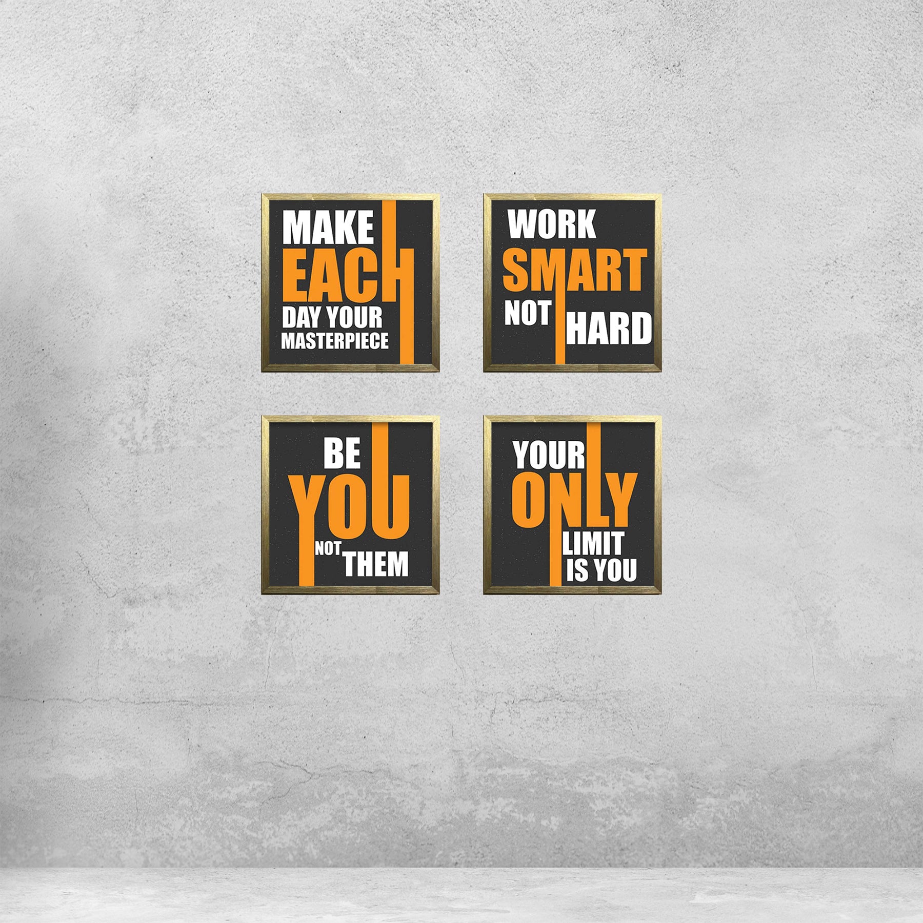 Pack of 4 Inspirational Quote Frames set