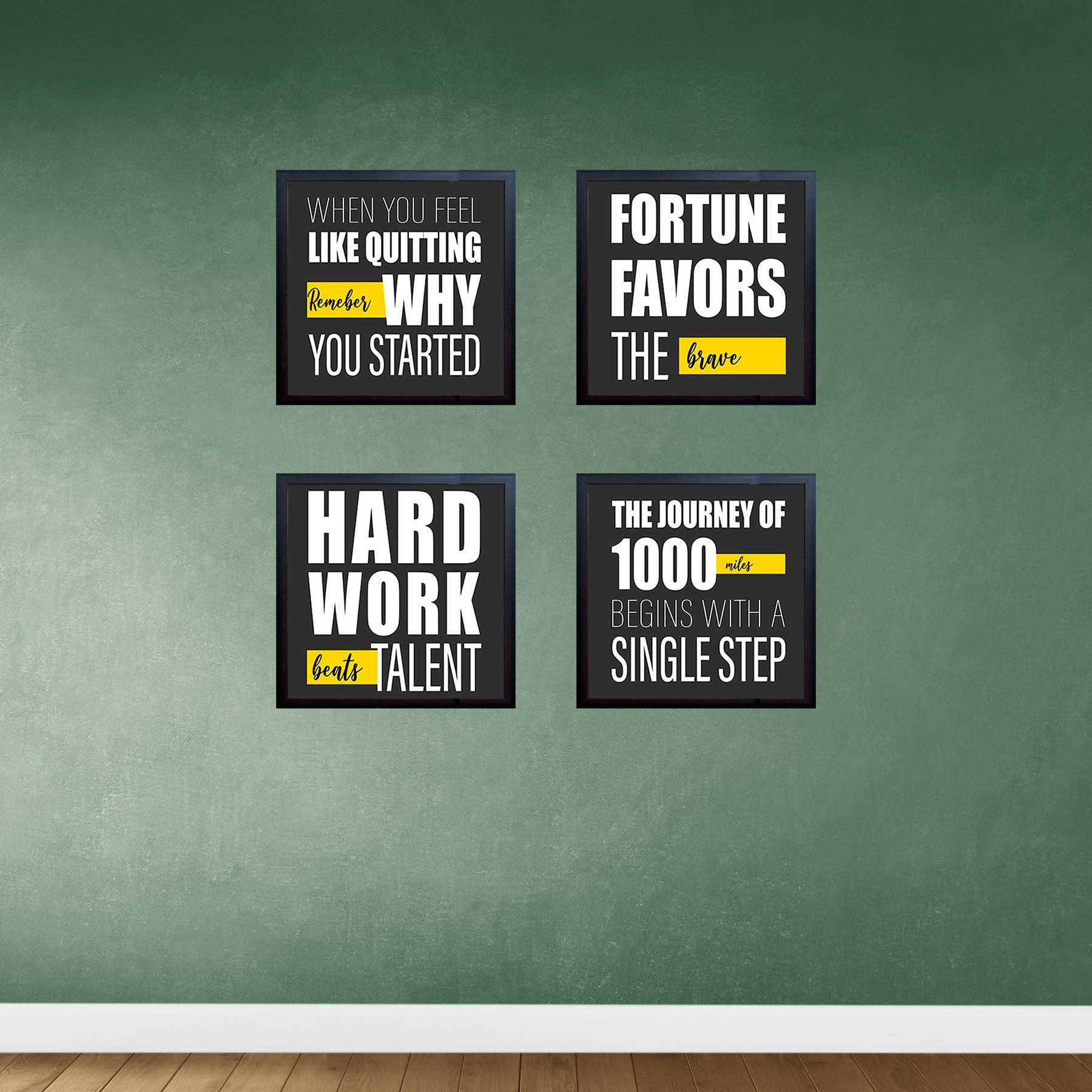 Pack of 4 Motivational Quotes Wall Decoration For Home