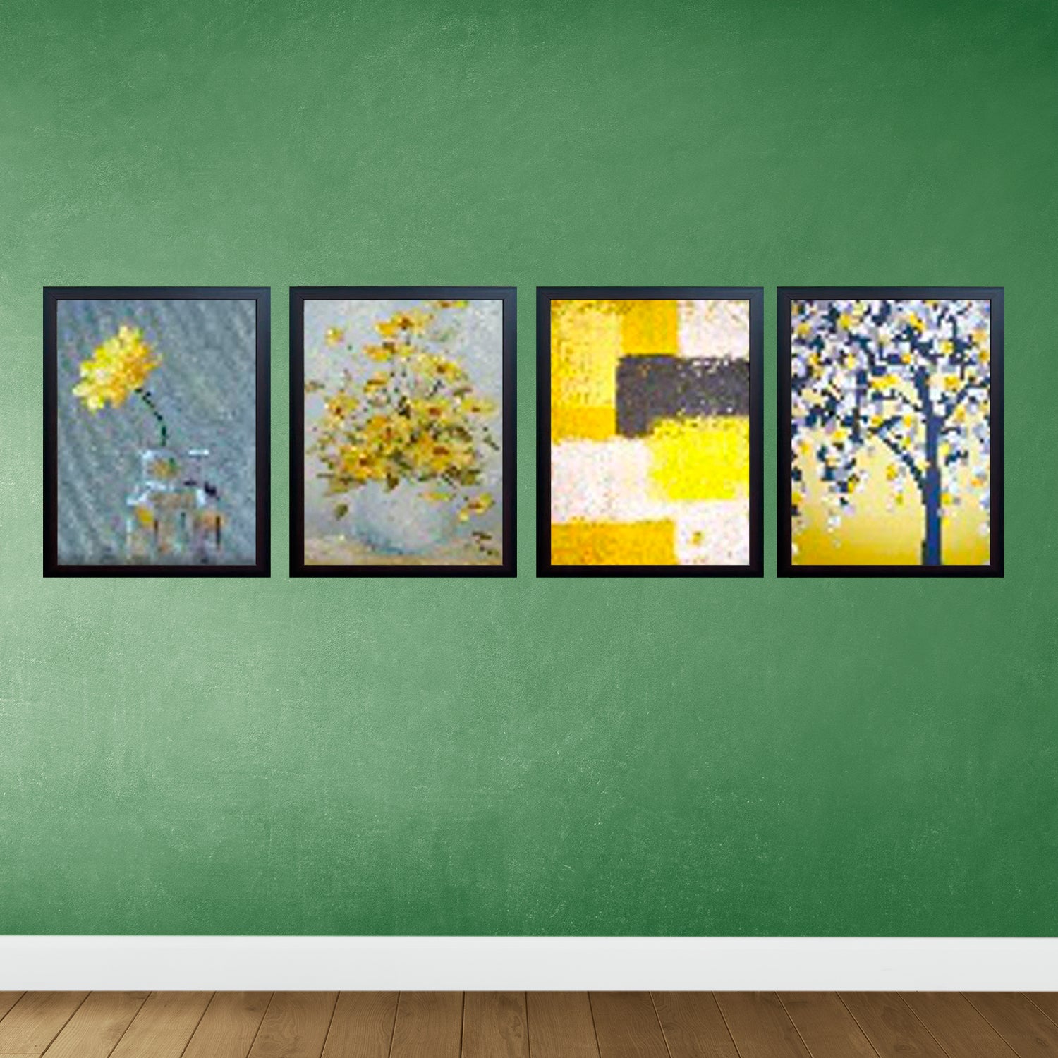 Set of 4 Abstract Wall Decoration Photo Frame