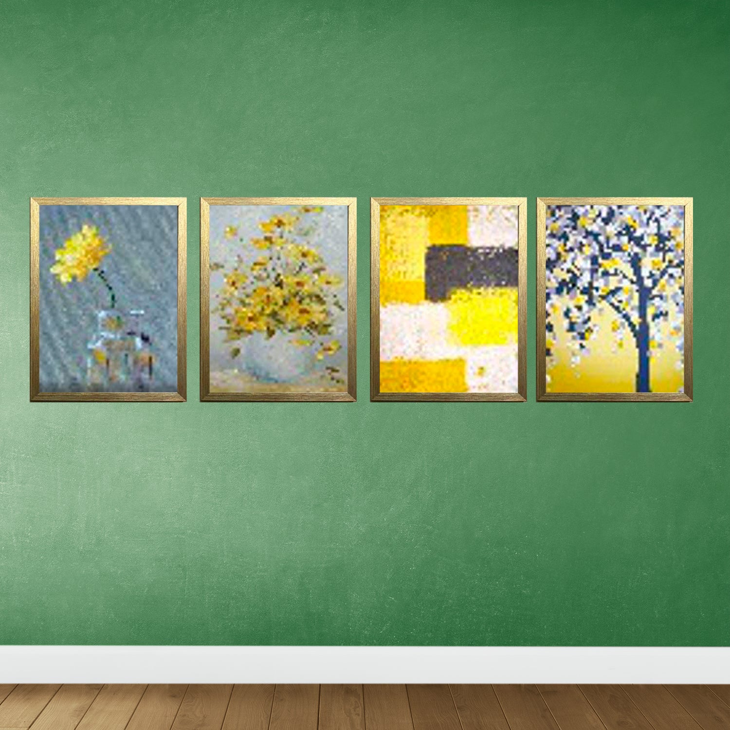 Set of 4 Abstract Wall Decoration Photo Frame