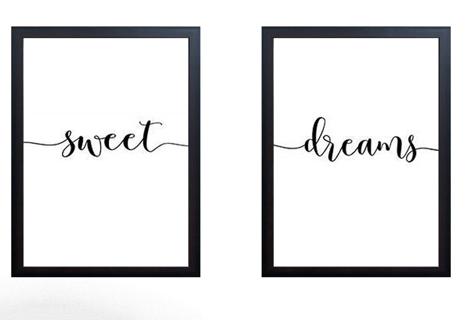 Set of 2 Decor FRAMED Words Typography Frames | Frame World