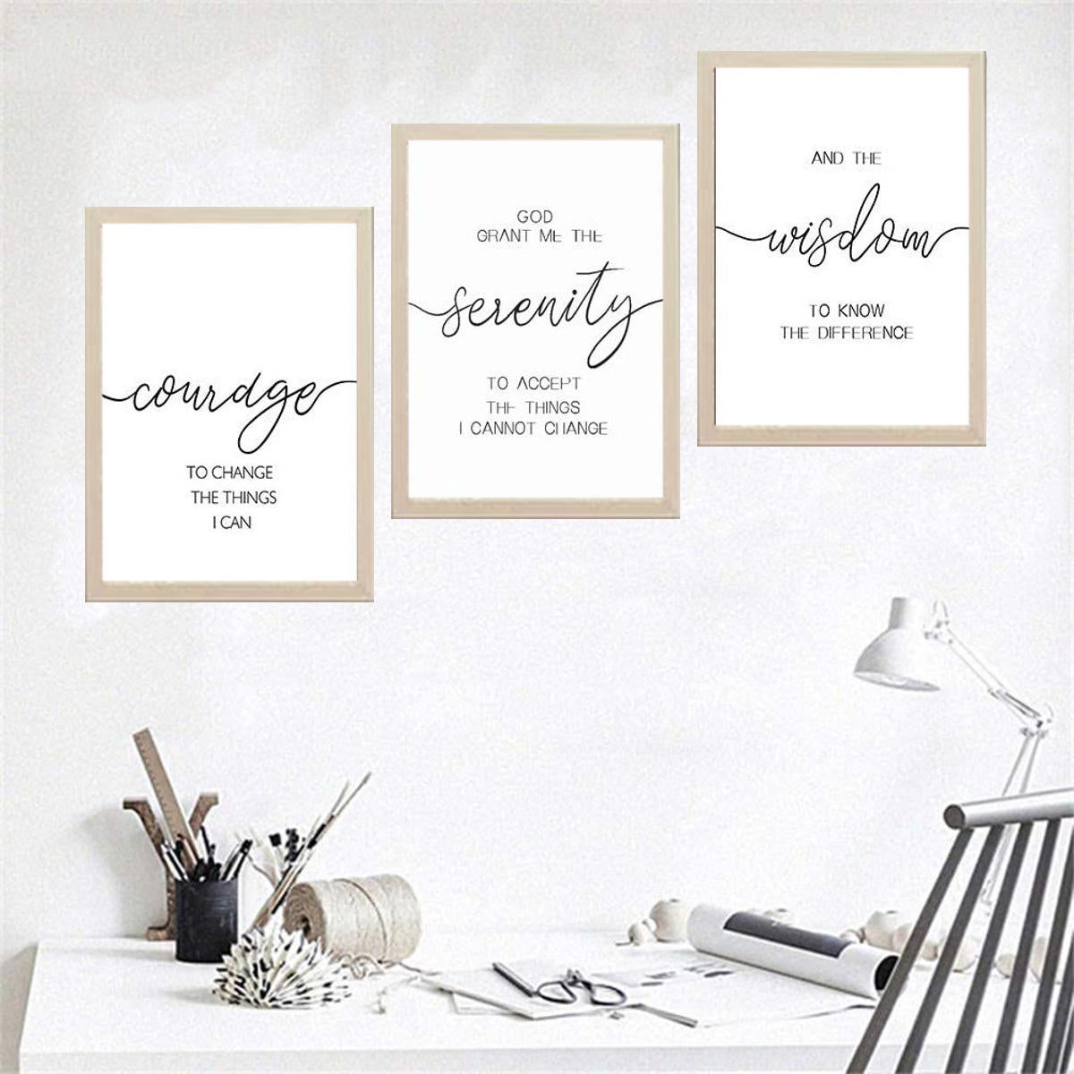 Set of 3 Typography Inspirational Quote Frames