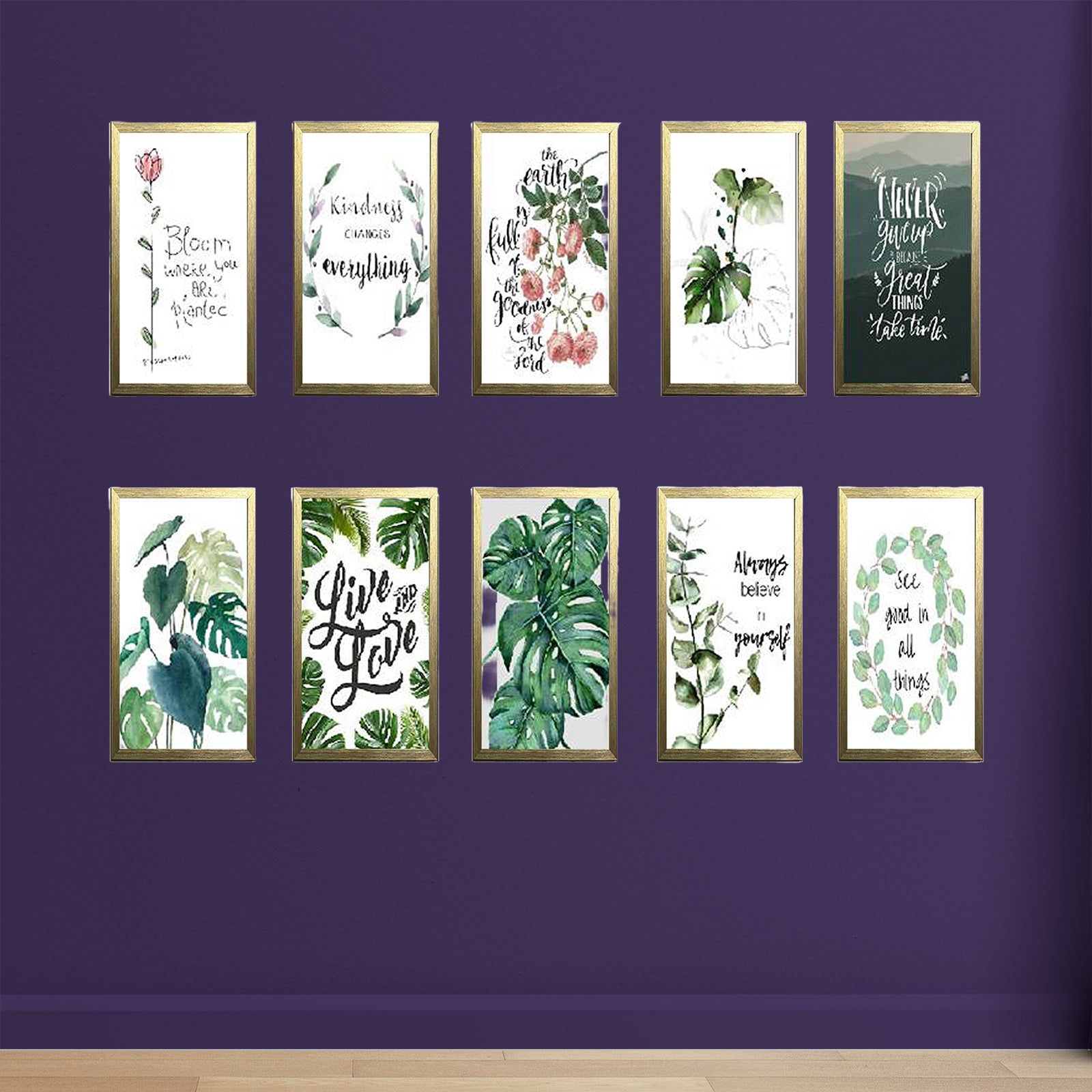 10 pcs 5x7 inch Abstract Frames set