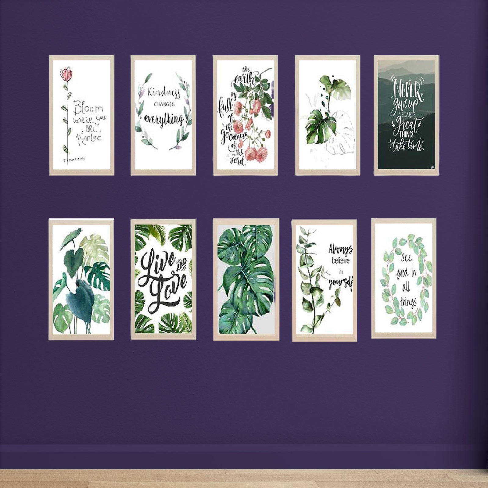 Buy white 10 pcs 5x7 inch Abstract Frames set