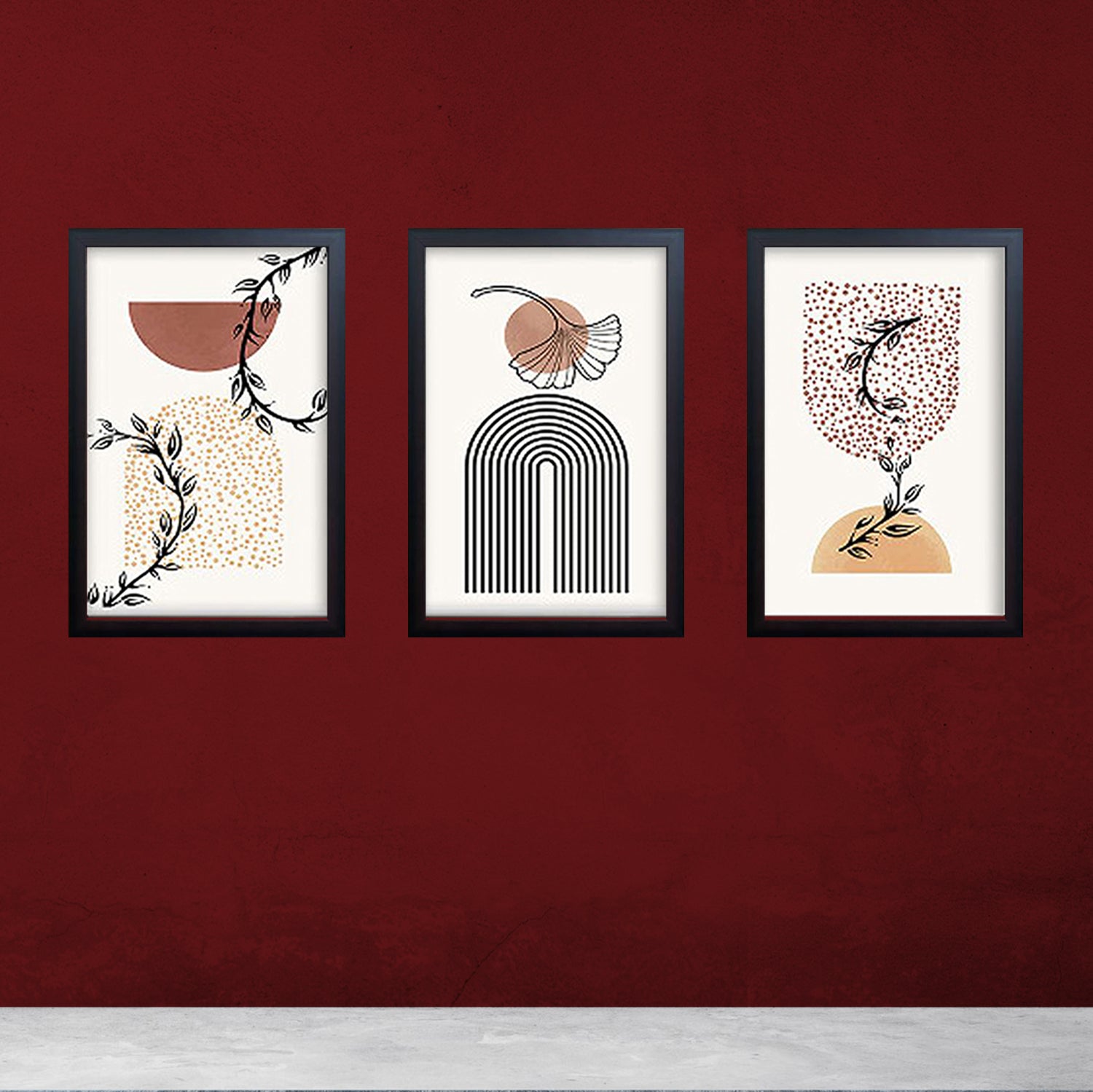 Beautiful Art Prints For Dinning Room Set of 3 Frames