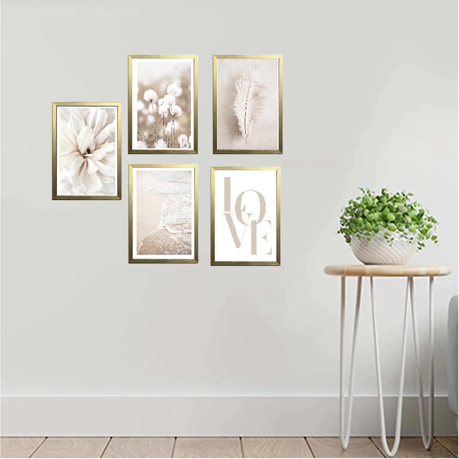 Set of 5 Abstract Wall Hanging Frames