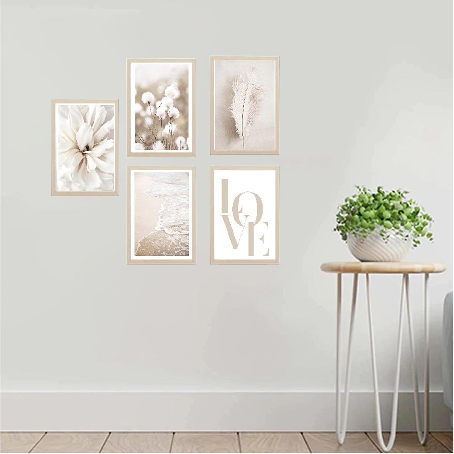 Set of 5 Abstract Wall Hanging Frames