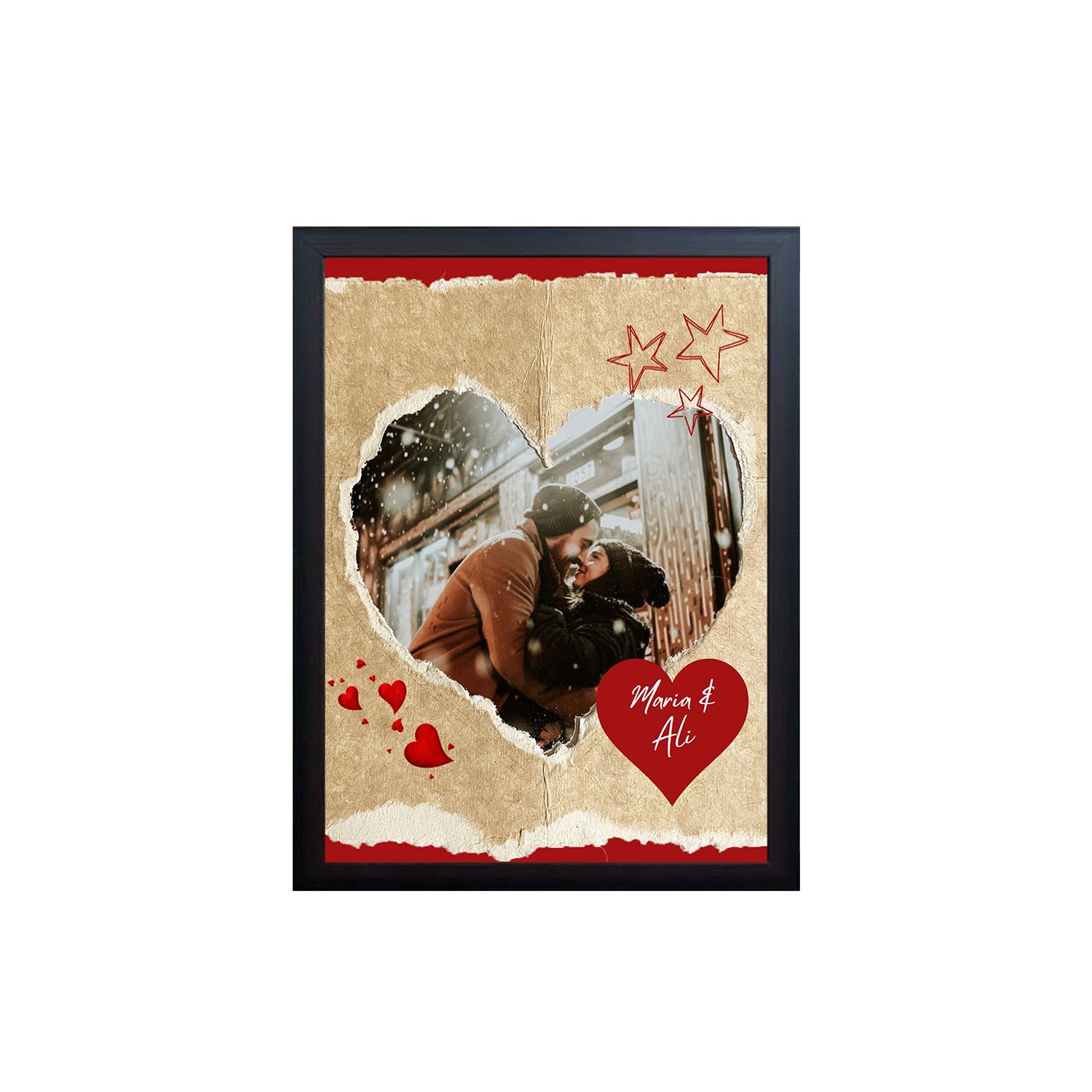 Couples Custom Design Photo Frame, Valentines Day Gift Frame