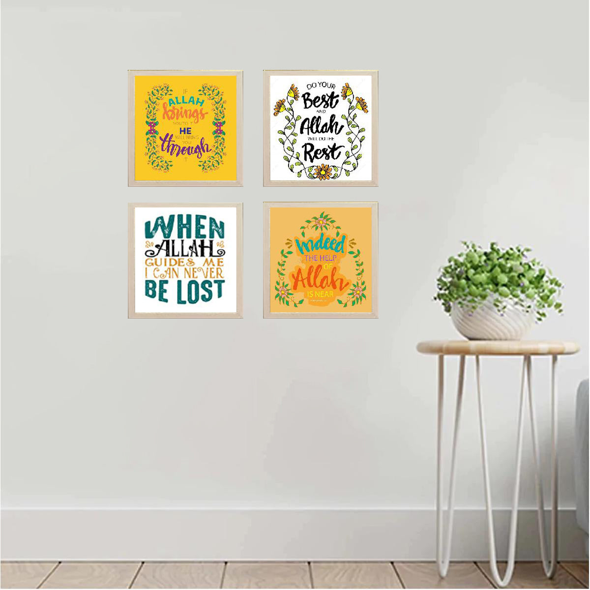 4 Pcs Inspirational Quotes Frame For Wall Decor