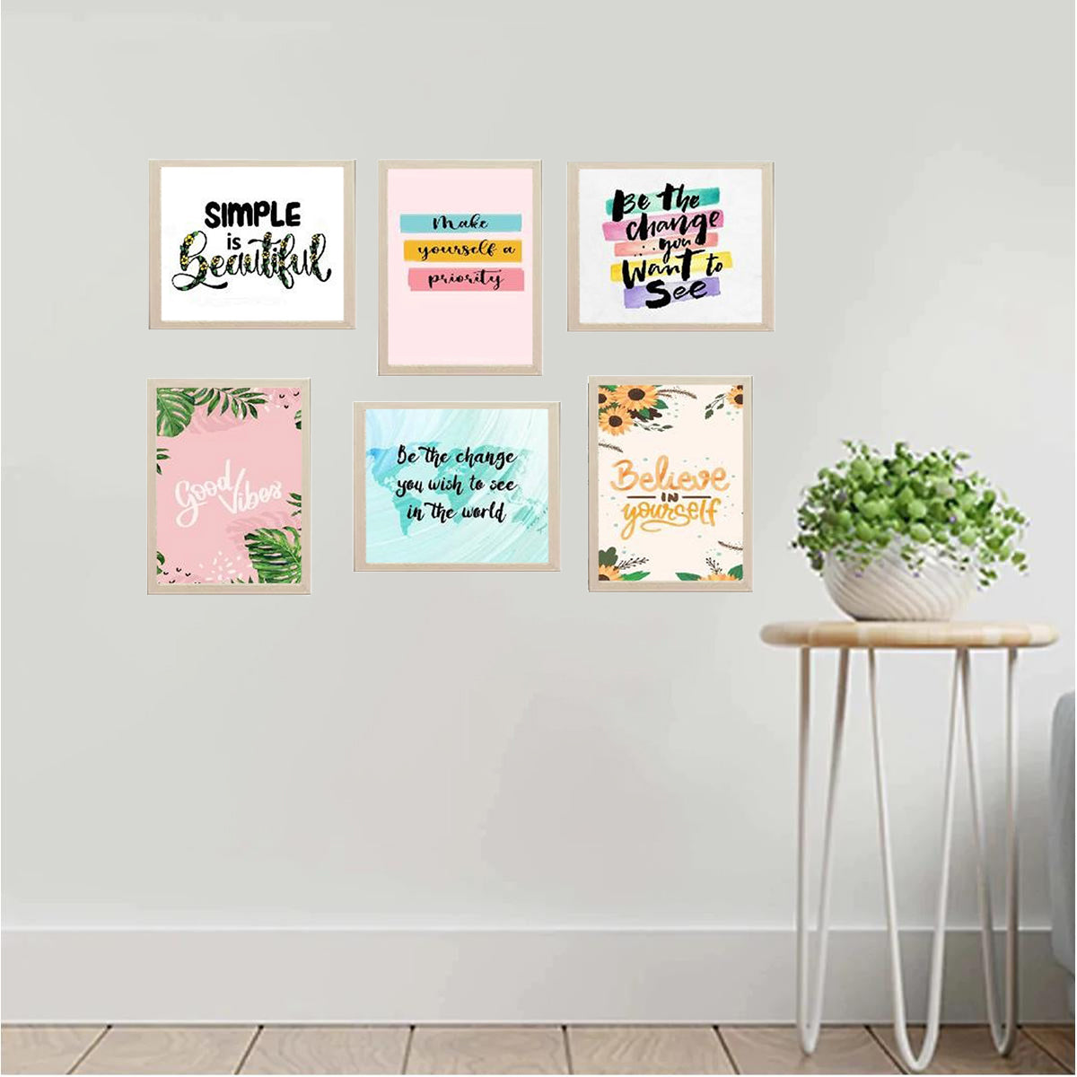 6 Pack Inspirational Quote Frames set - 0
