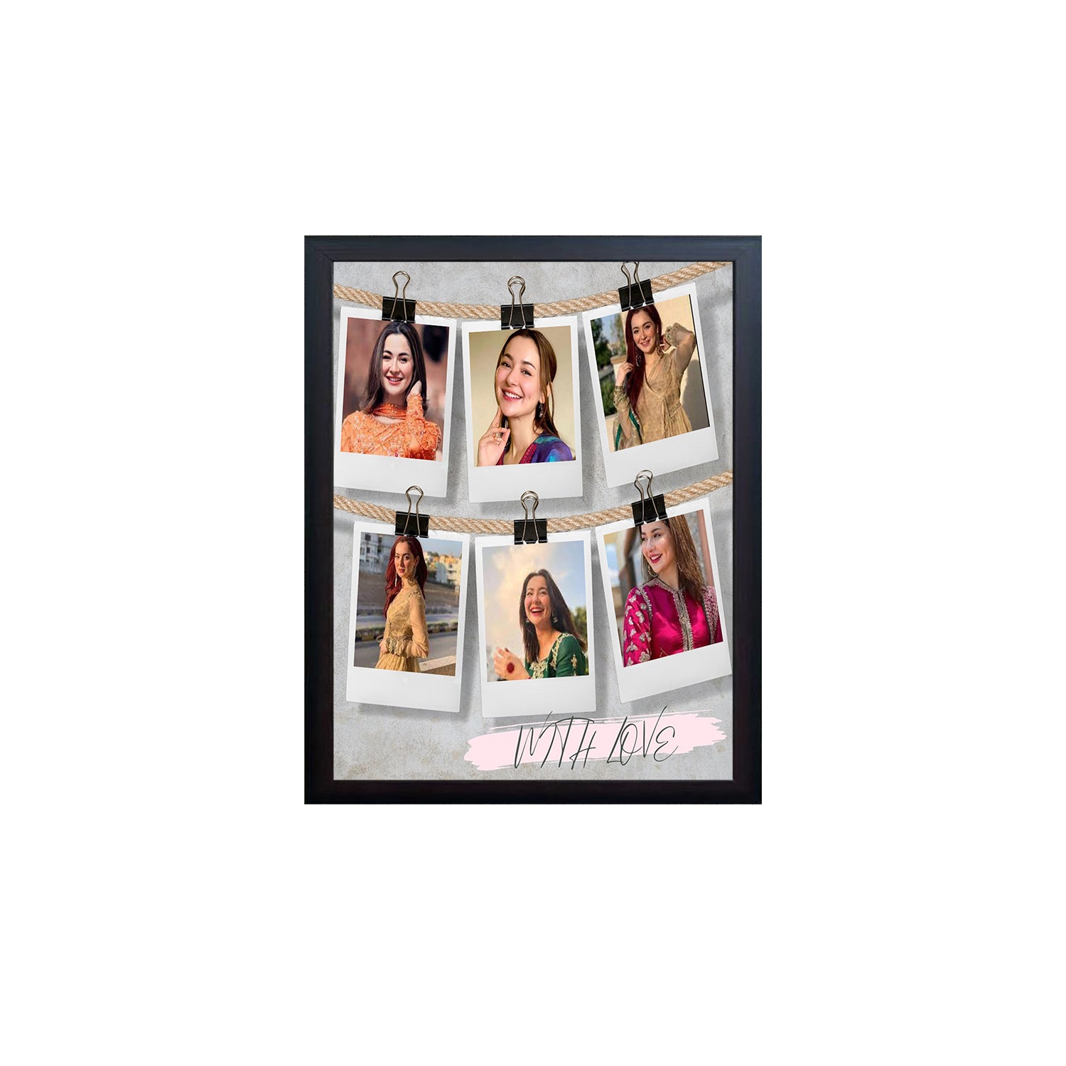 6 Images Custom Design Photo Frame 1 Pc ( photo and text is Customizable ) - 0