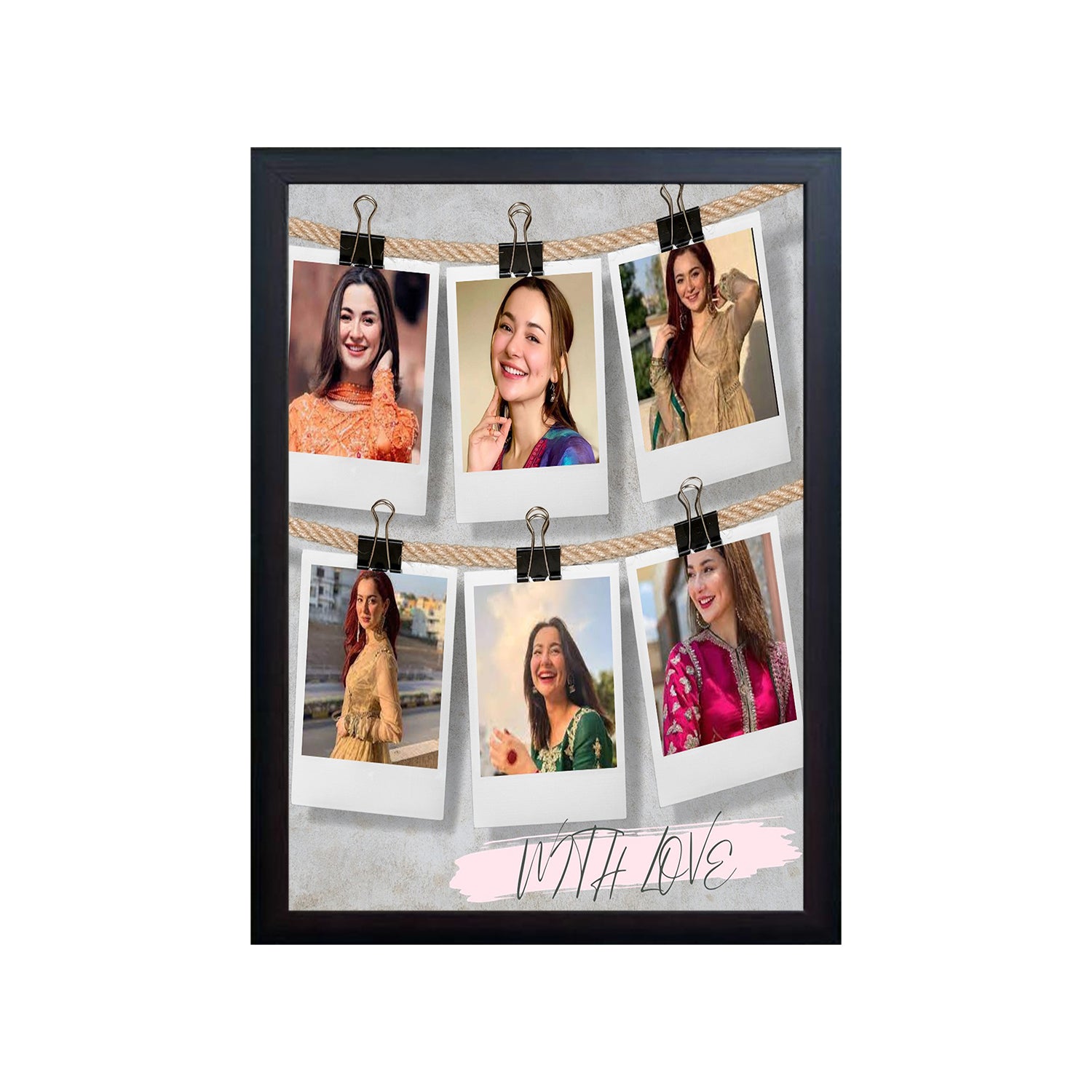 6 Images Custom Design Photo Frame 1 Pc ( photo and text is Customizable )