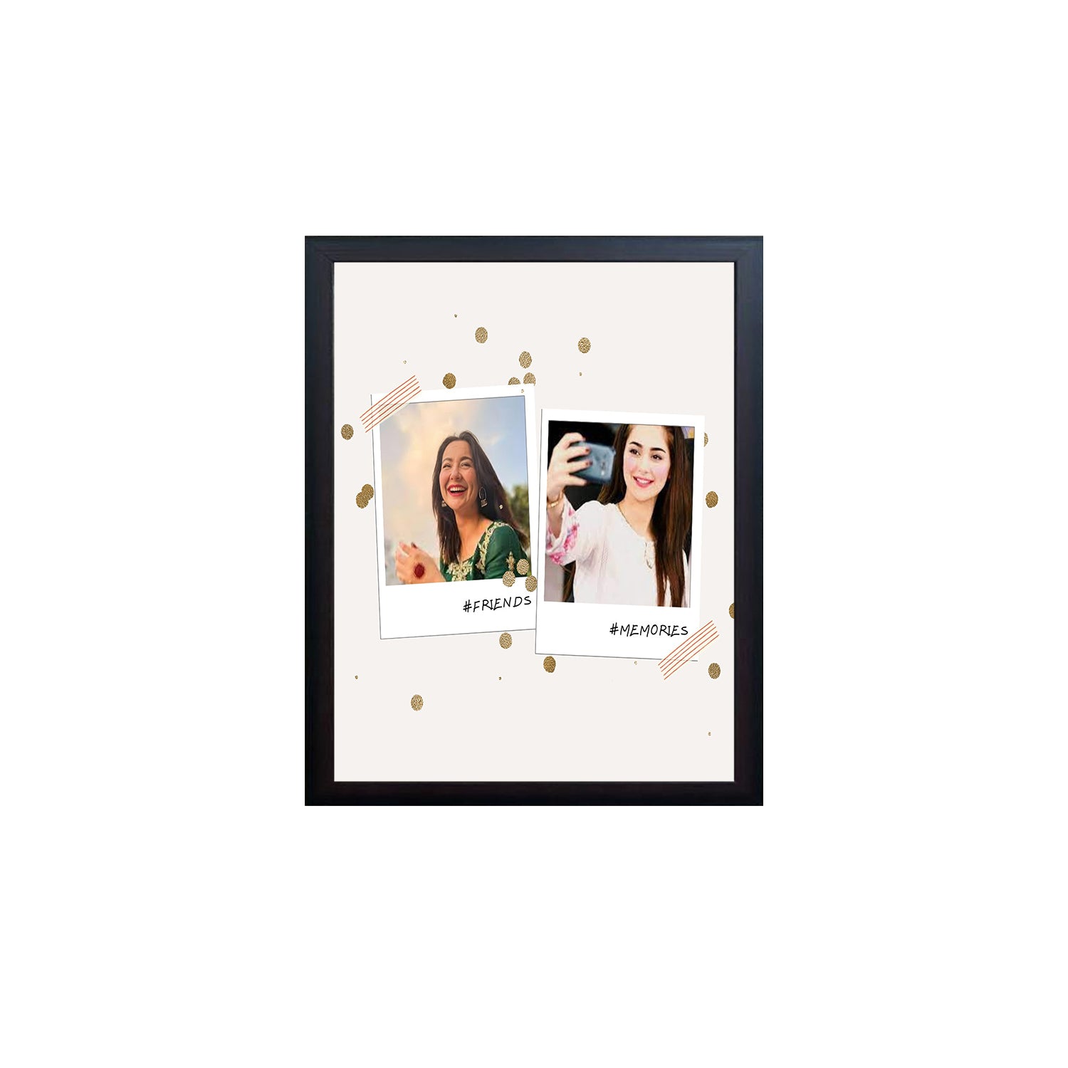 2 Image Custom Design Photo Frame 1 Pc ( photo and text is Customizable )