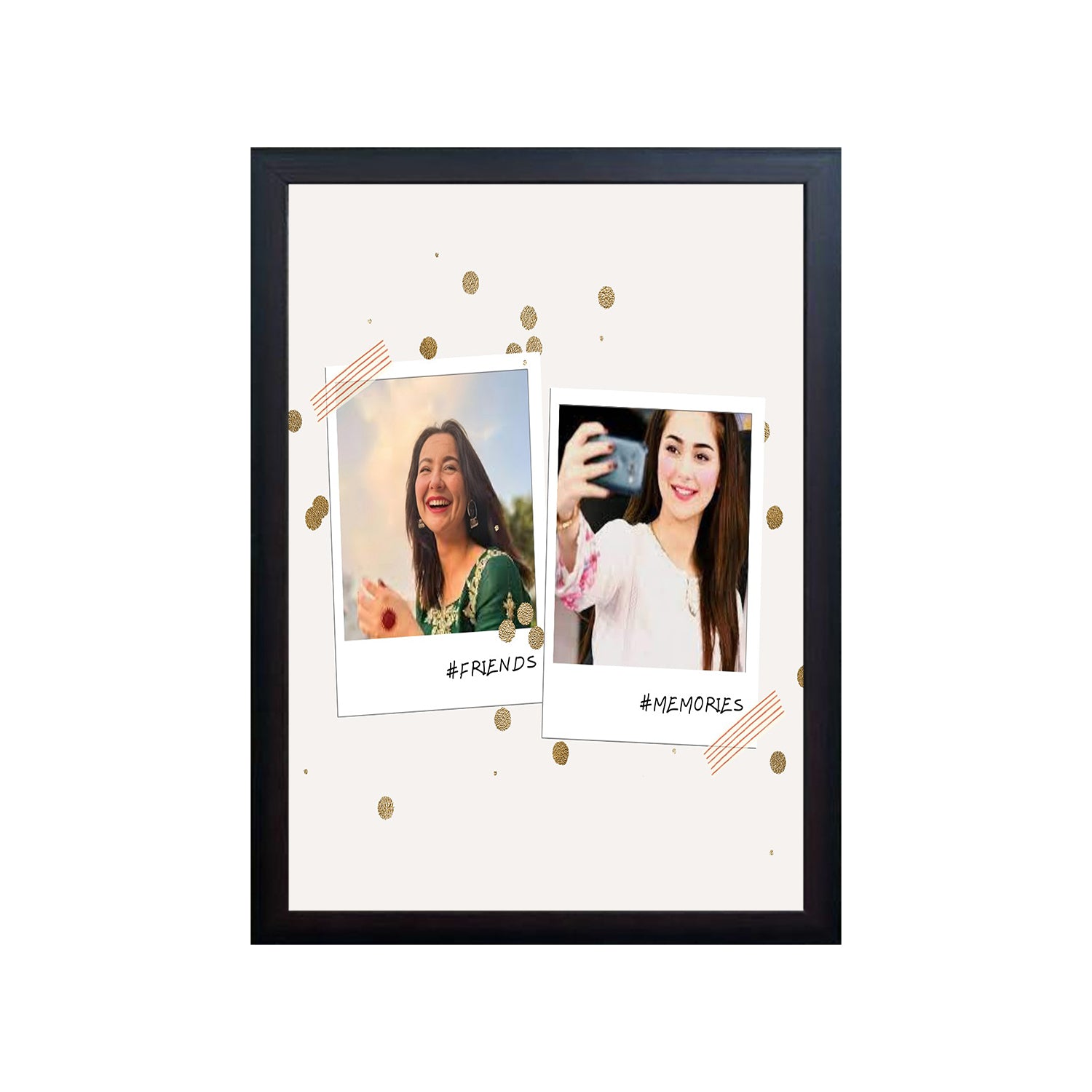 2 Image Custom Design Photo Frame 1 Pc ( photo and text is Customizable )