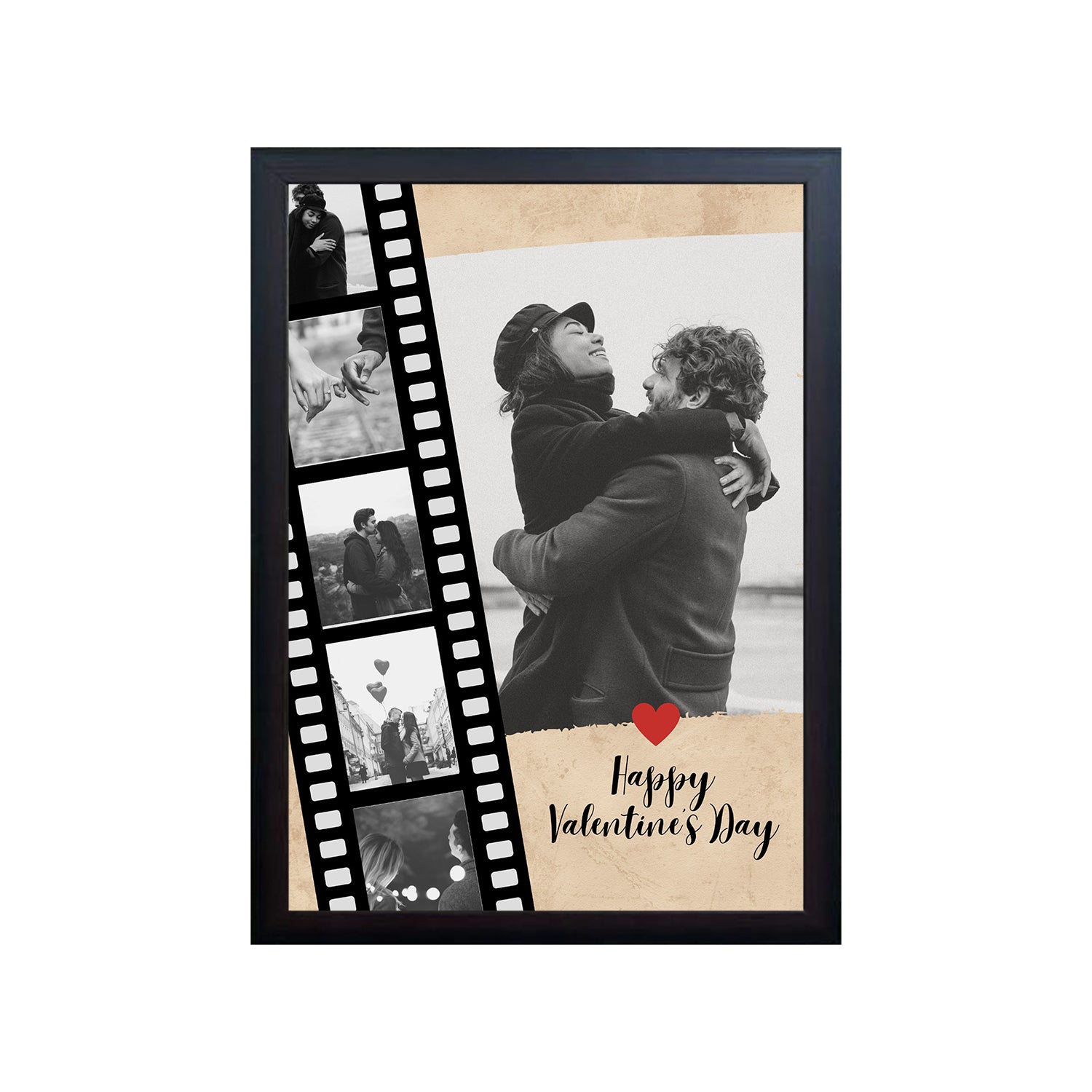 Happy Valentines Day Design Photo Frame 1 Pc ( photo and text is Customizable )