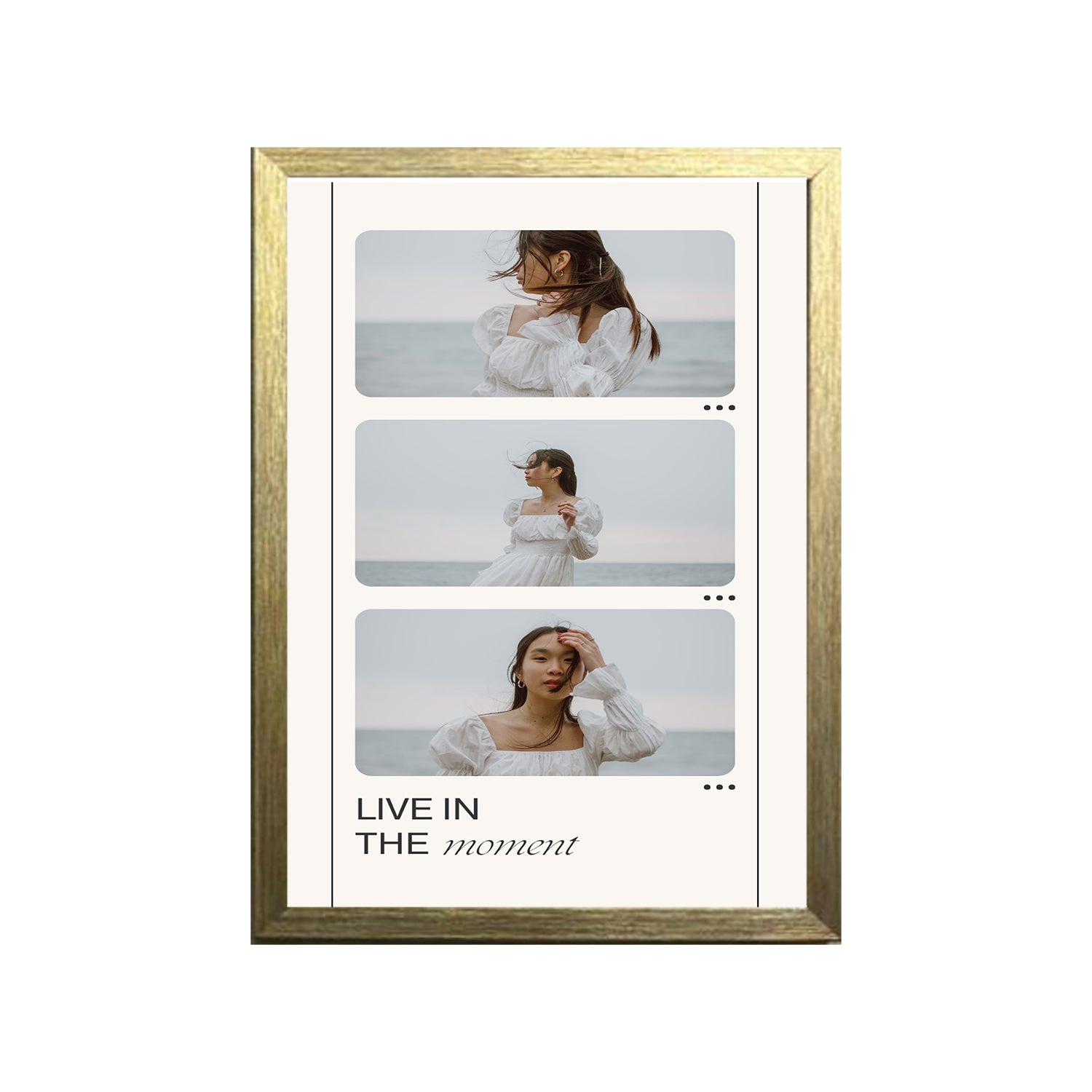Live In The Moment Design Photo Frame 1 Pc ( photo and text is Customizable )