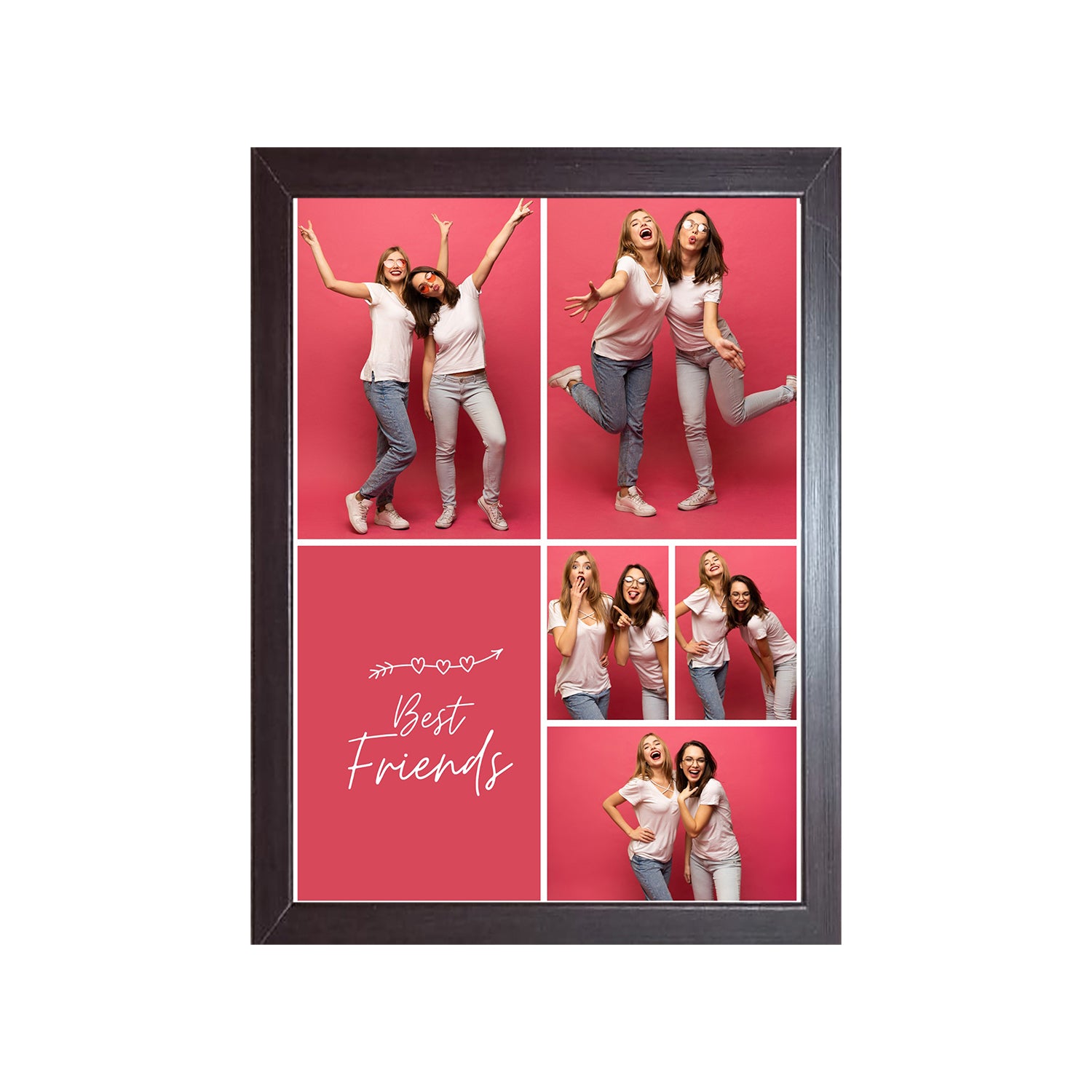 Buy brown Best Friends Design Photo Frame 1 Pc ( photo and text is Customizable )