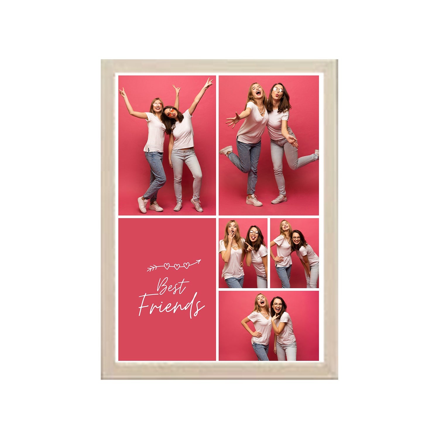Buy white Best Friends Design Photo Frame 1 Pc ( photo and text is Customizable )