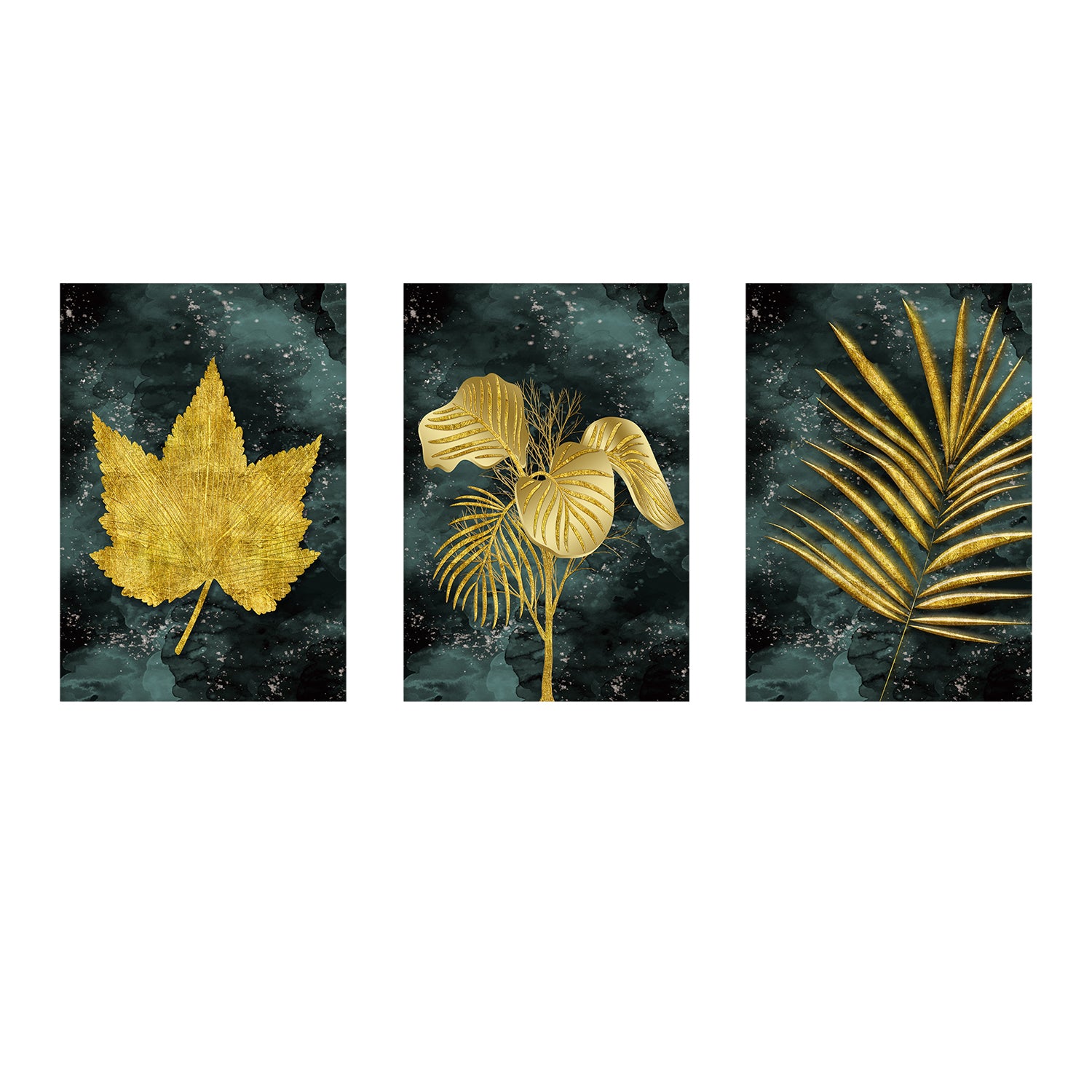 Gorgeous Yellow leaves Set of 3 pc on Canvas Traditional Art