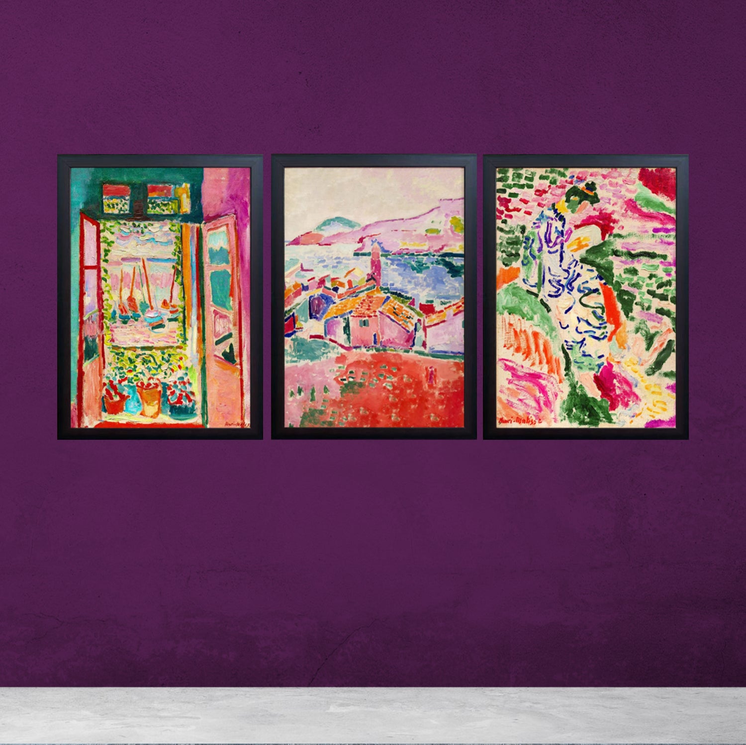 Set Of 3 Modern Art Frames For Living / Dinning Rooms