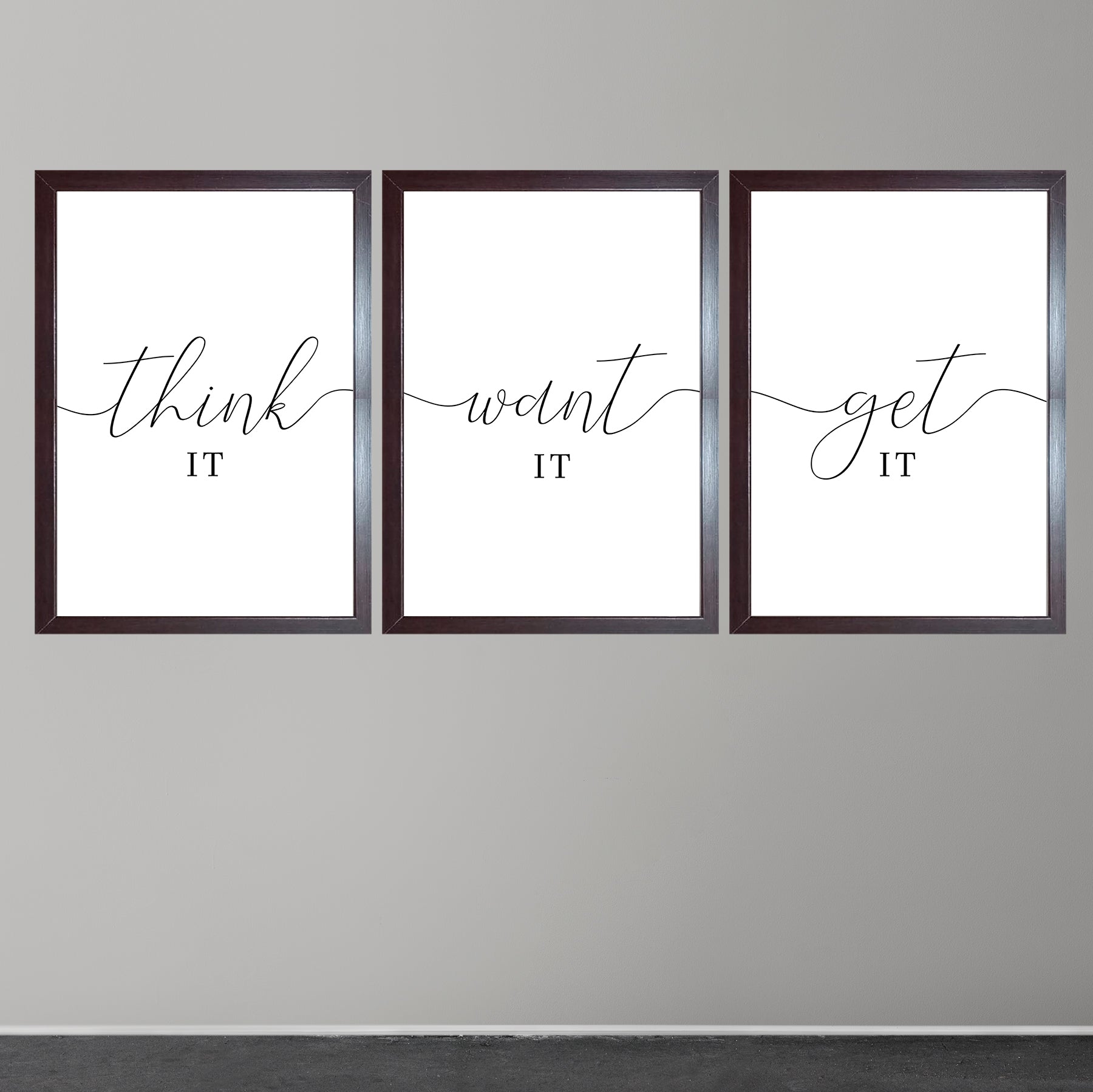 Buy brown Work Motivational Quotes For House &amp; Office Decor Set of 3 Frames
