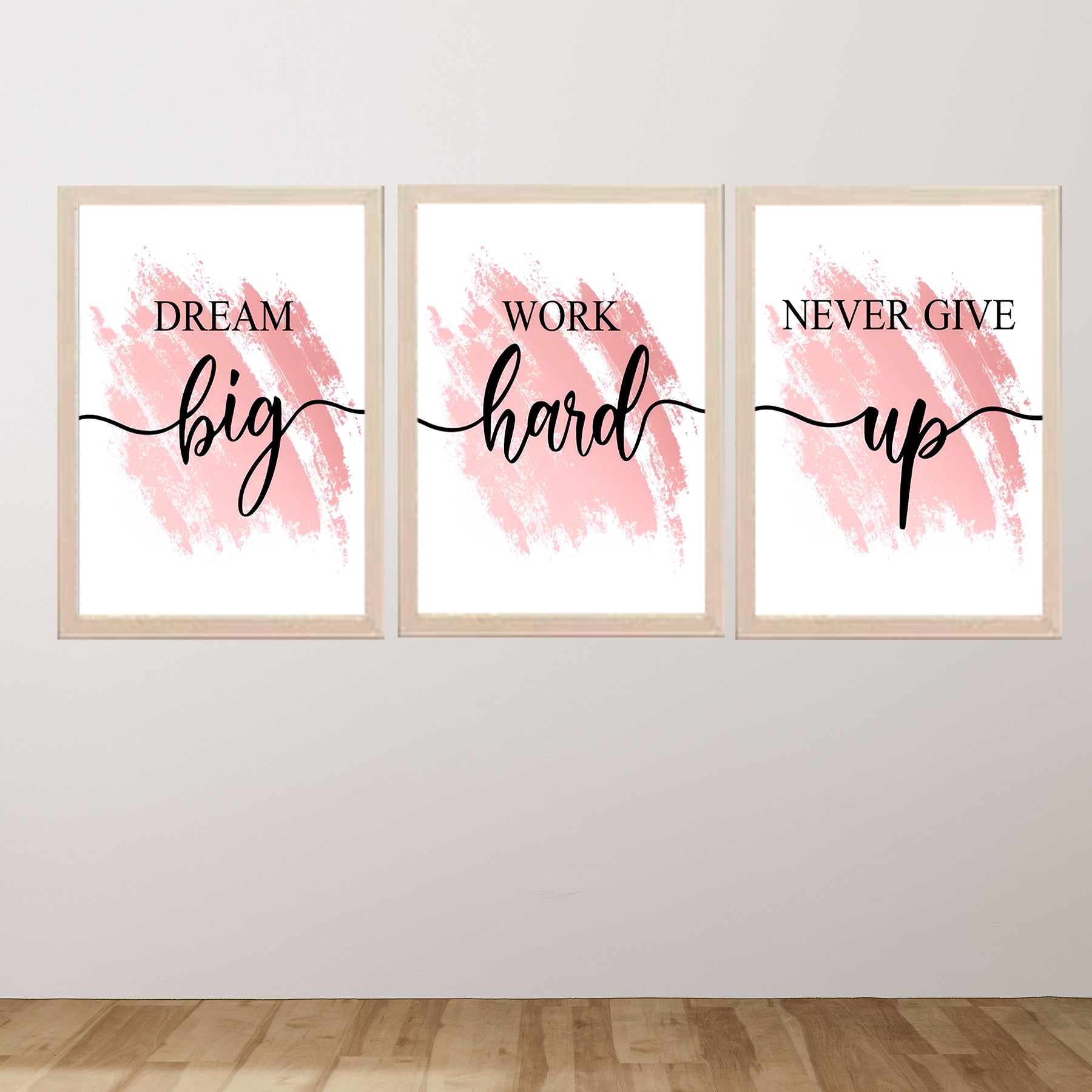 Buy white Motivational Quotes About Success For House &amp; Office Decor Set of 3 Frames