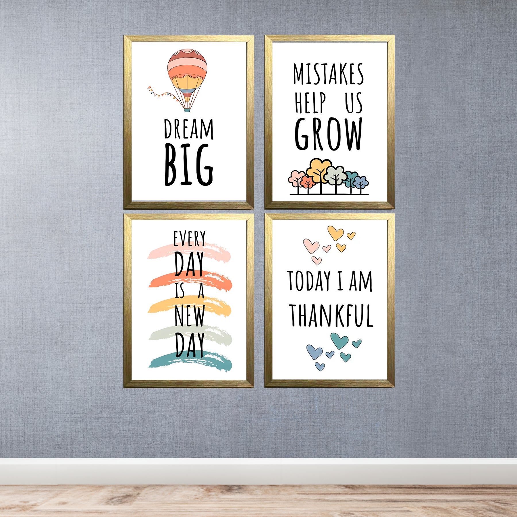 Buy gold Business Motivation Qoutes For Home &amp; Office Set of 4