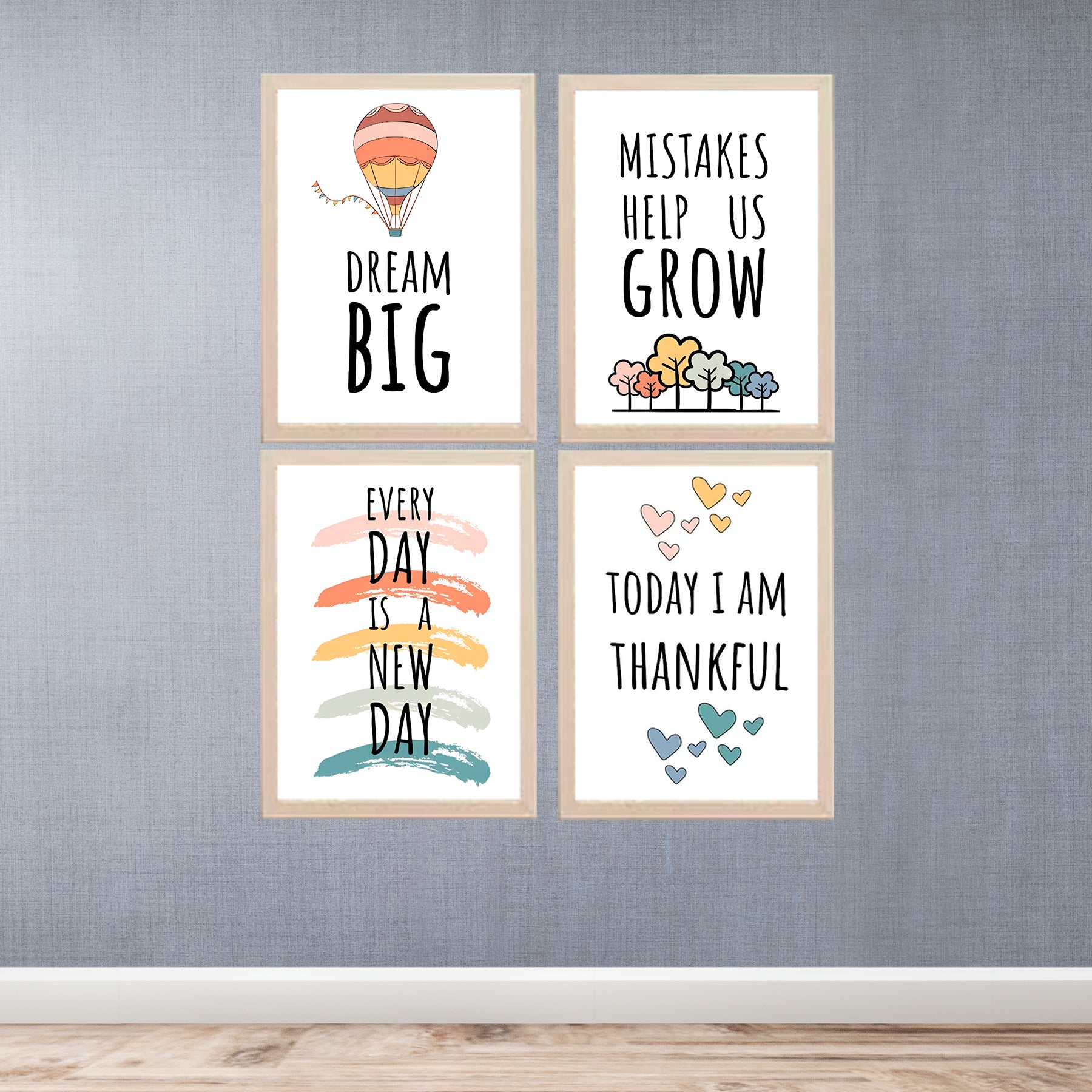 Business Motivation Qoutes For Home & Office Set of 4
