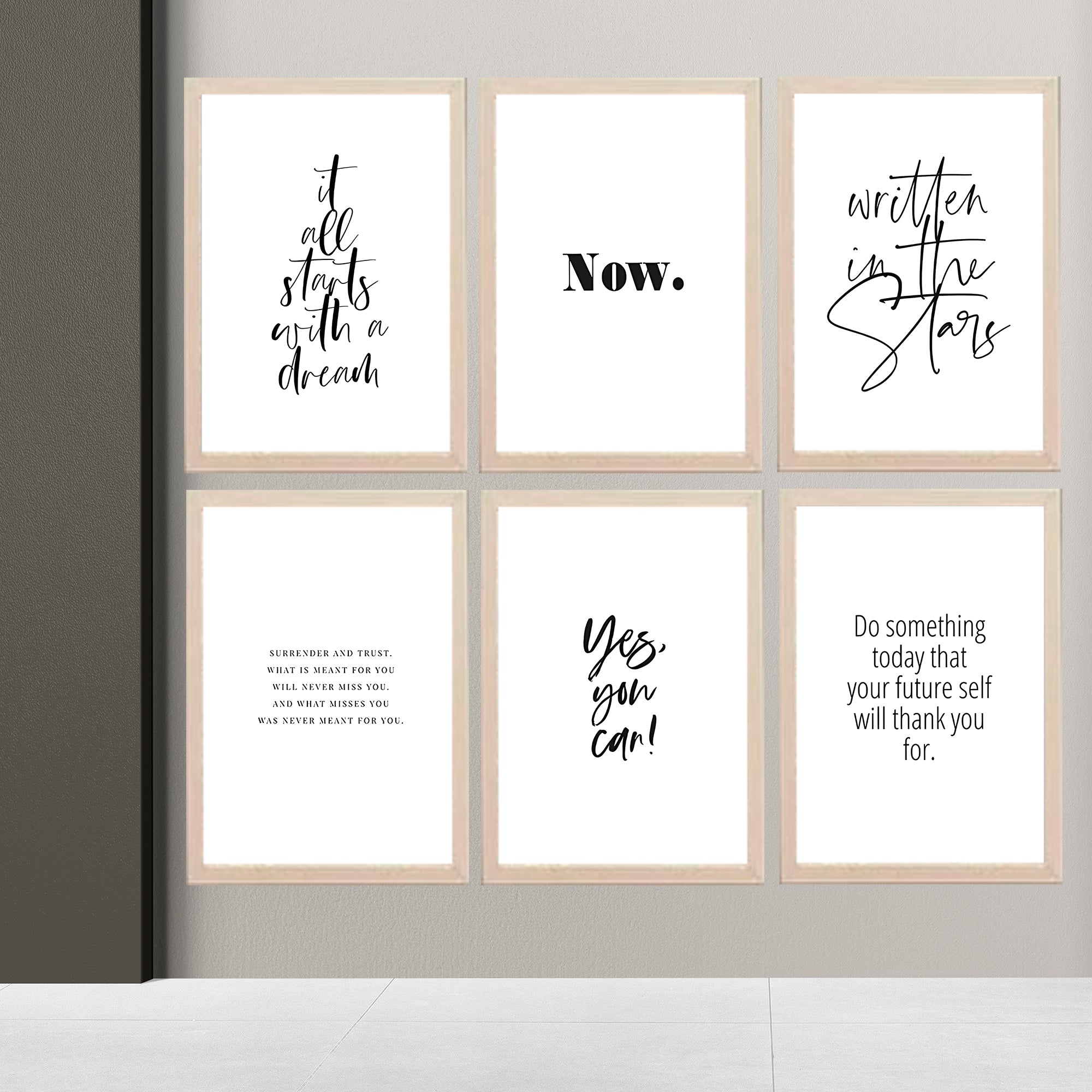 Buy white Business / Work Motivation Qoutes For Home And Offices Set of 6