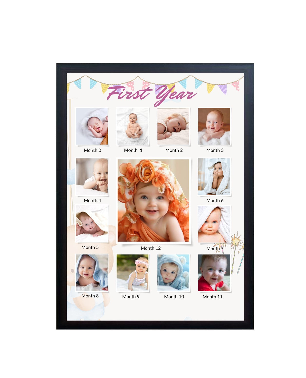 Baby First Year Personalized Photo Frame