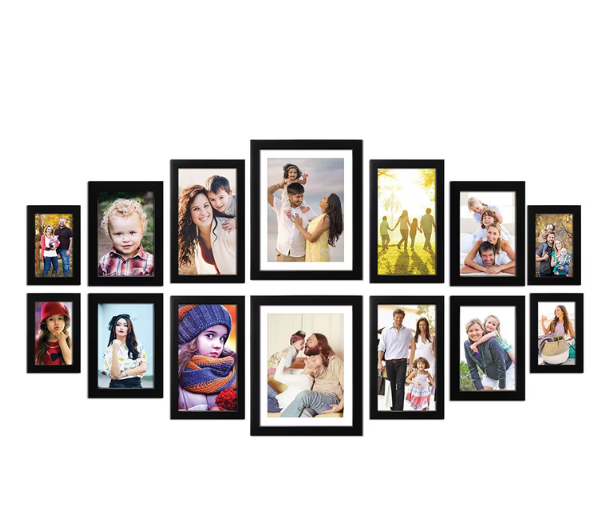 Pack of 14 Collage Frame set (8x10" - 2pc, 6x8" - 4 pc, 5x7" - 4 pc, 4x6" - 4 pc)