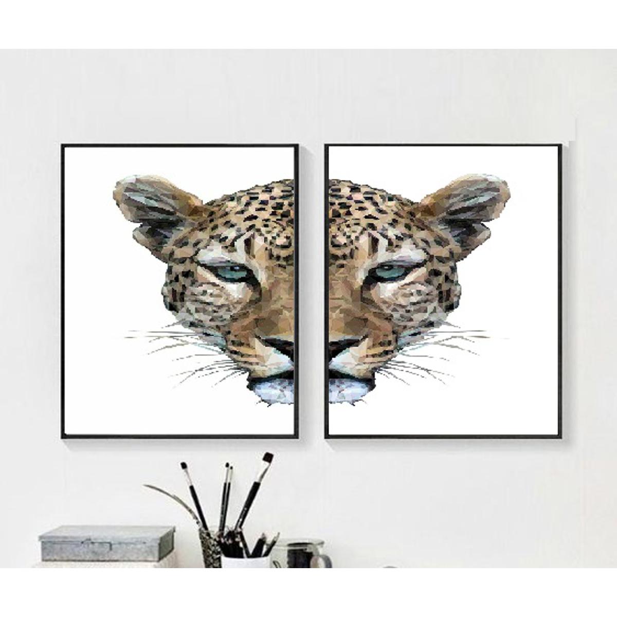 2 PCS Abstract Tiger t Photo frame