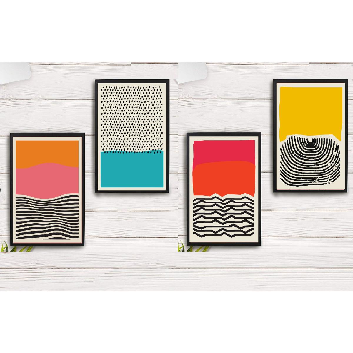 Set of 4 Abstract Gallery Frame set