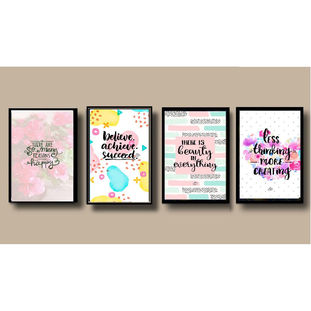 Set of 4 Inspirational Quotes Frames