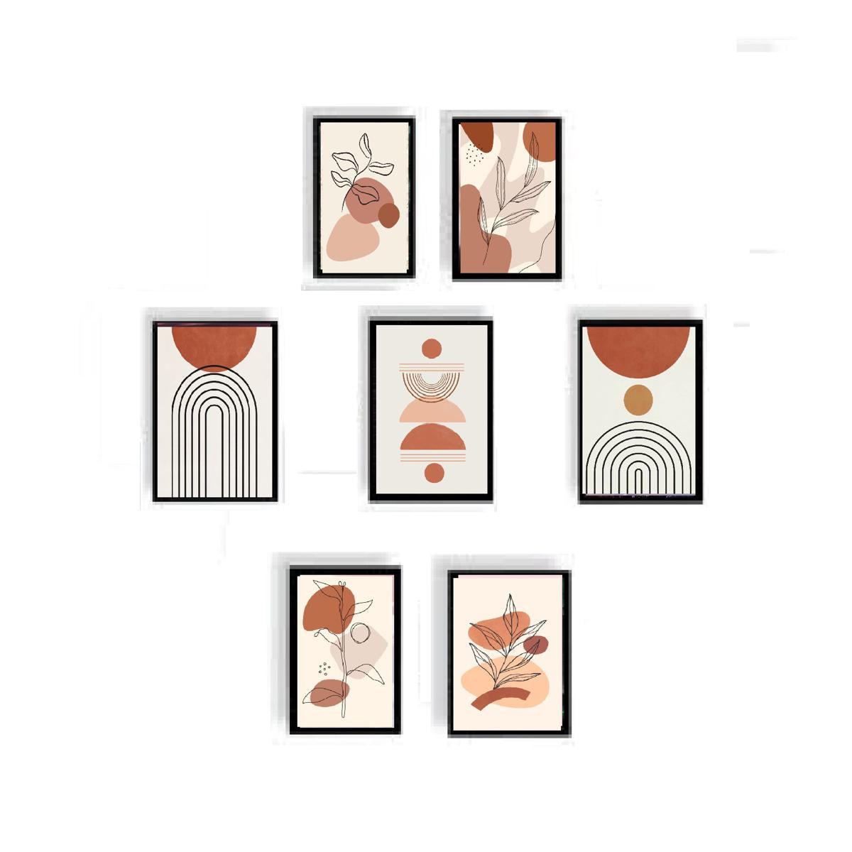 7 PCS Abstract Art Picture Frames set - 0