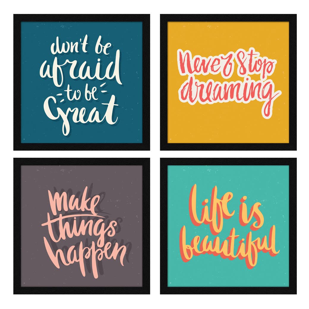 Pack of 4 Motivational Quote Photo Frames