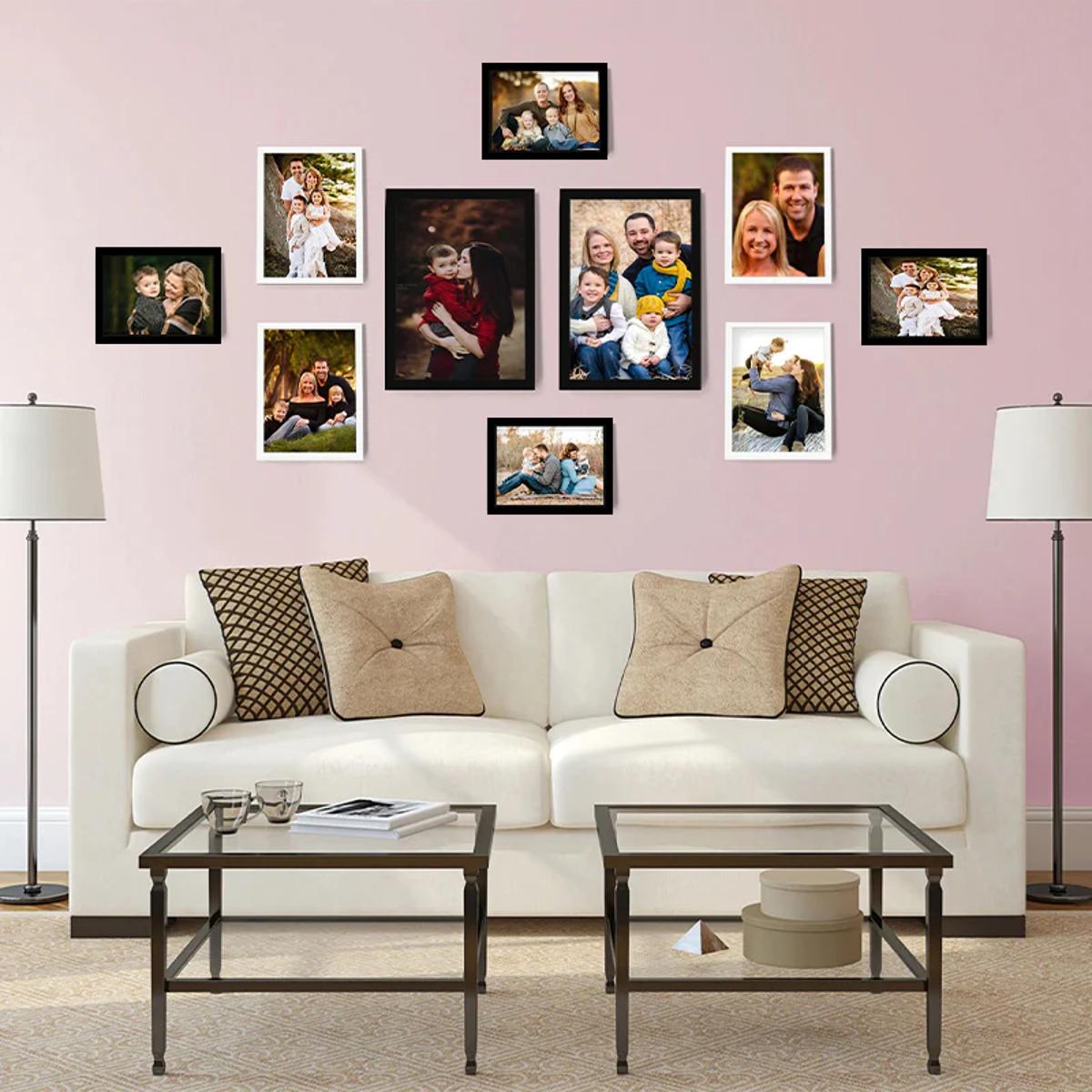 Collage Wall Photo Frame Set of 10 for Home Decor (2 Units of 10 X 14", 4 Units of 8x10", 4 Unit of 6×8 inches)